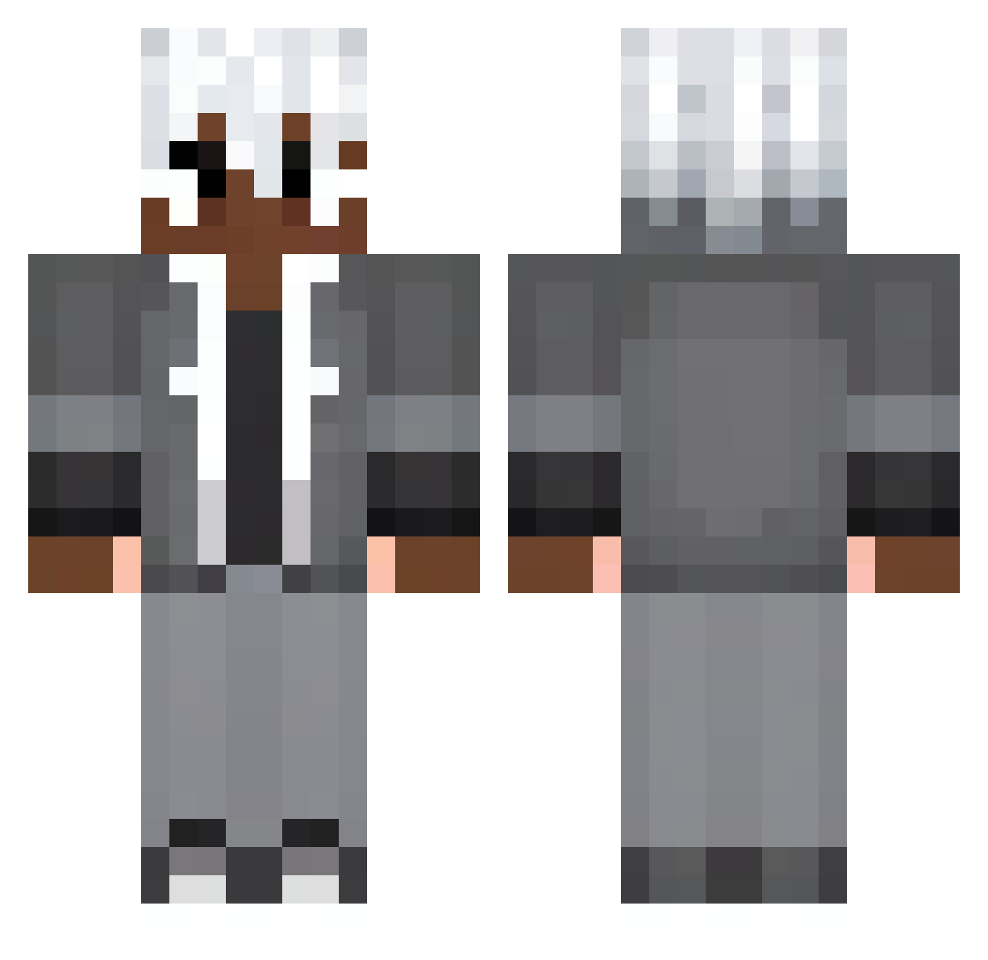 baystir Minecraft skin, front and back view