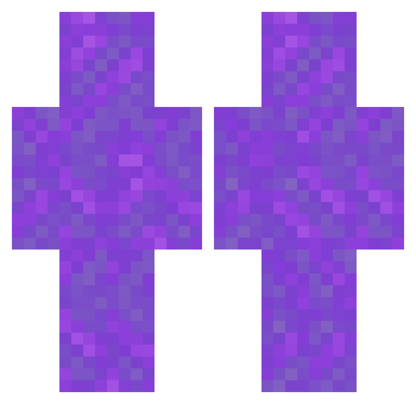 hipiez Minecraft skin, front and back view