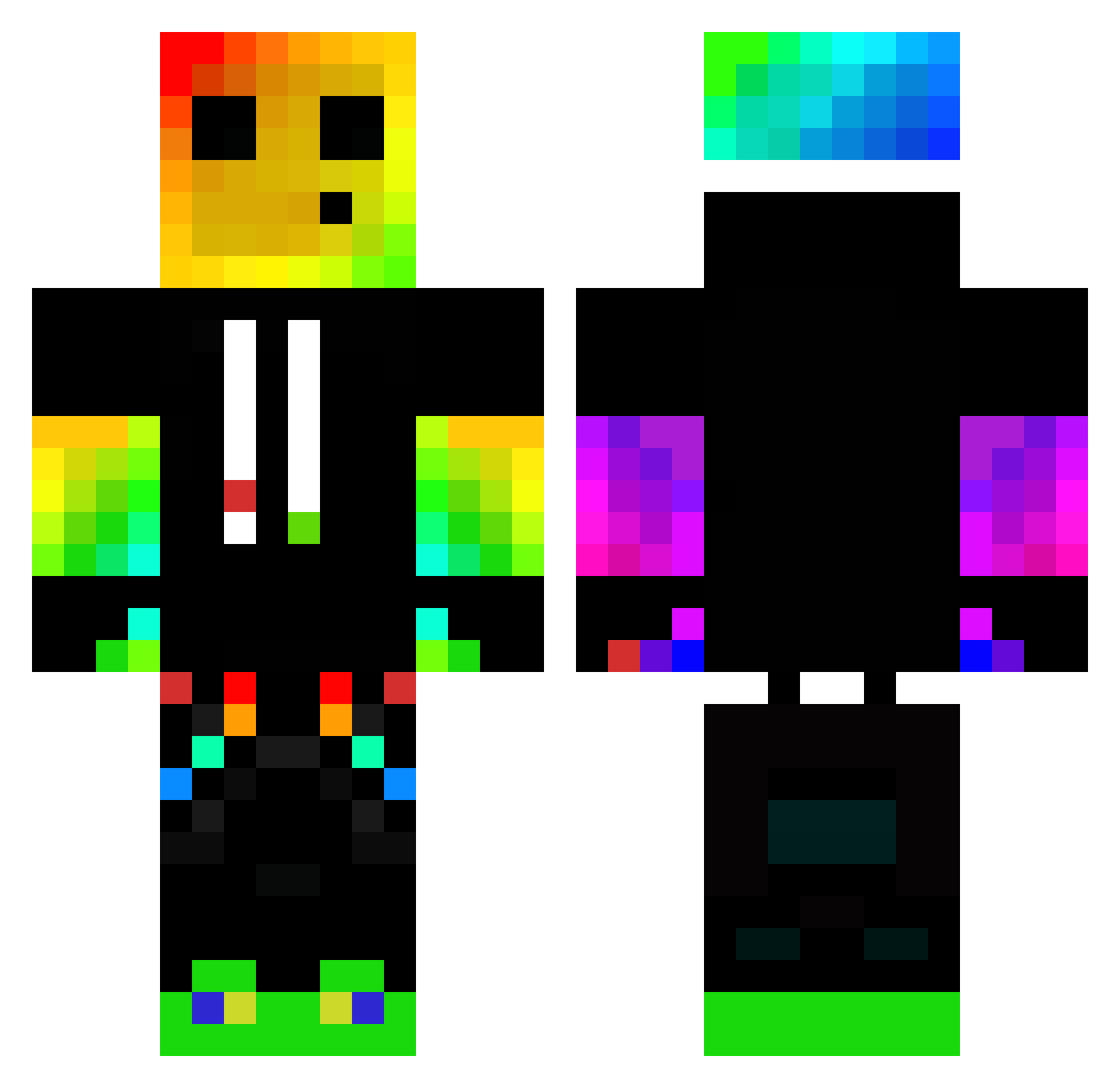 Silly_SlothDxD Minecraft skin, front and back view