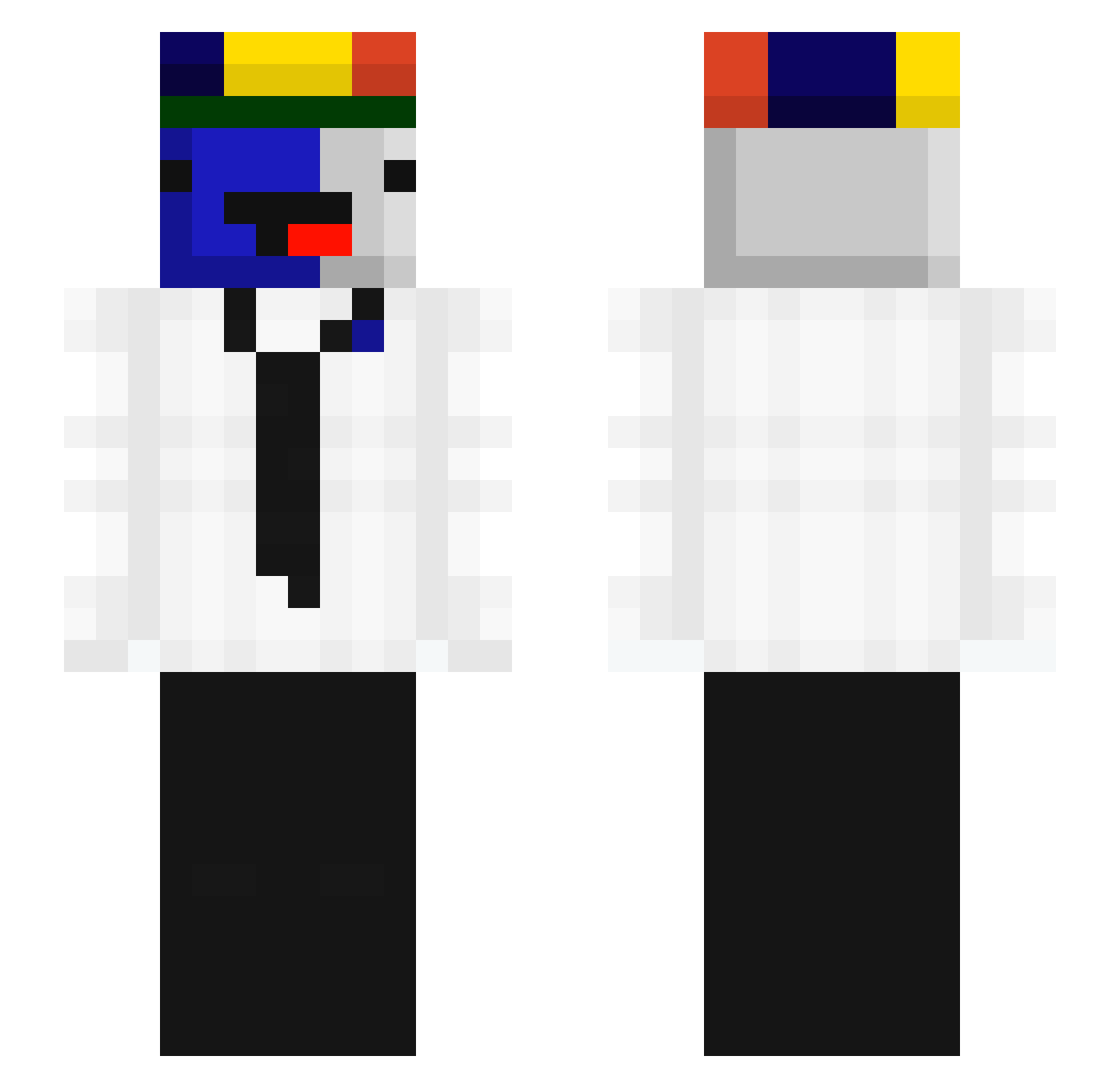 _Valzz Minecraft skin, front and back view