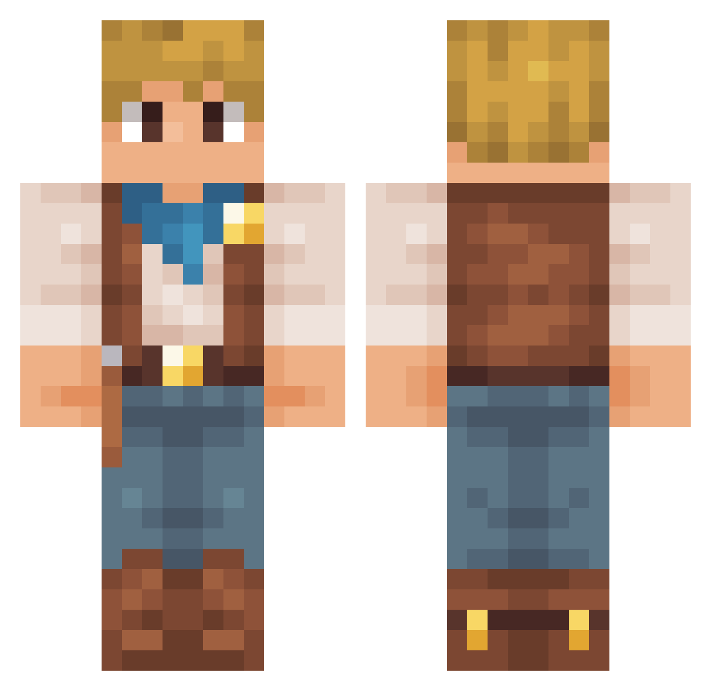 Mc_Randyx Minecraft skin, front and back view