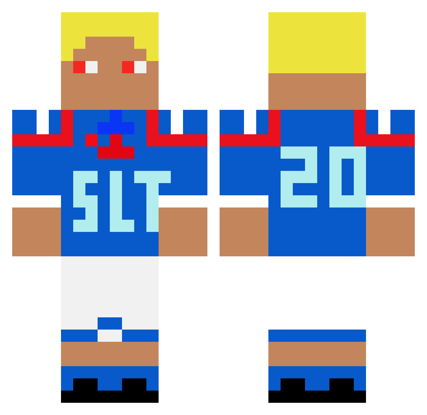 yske13 Minecraft skin, front and back view