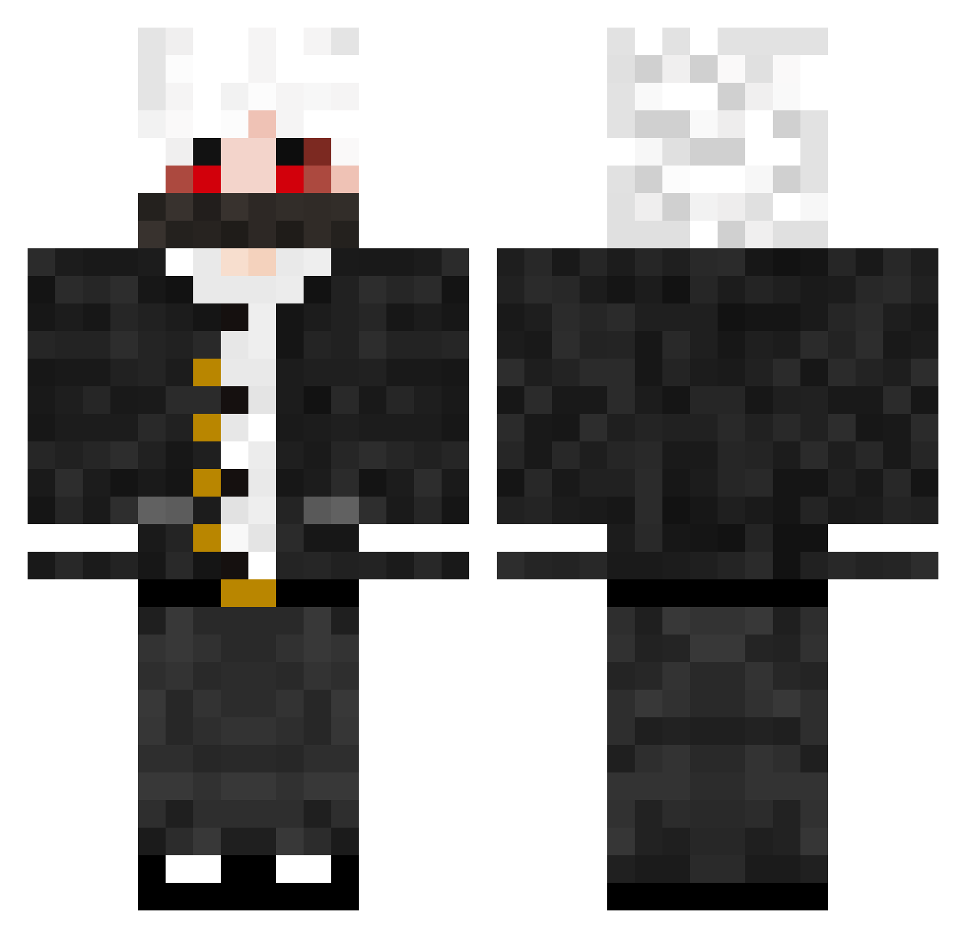 Sirdyty Minecraft skin, front and back view