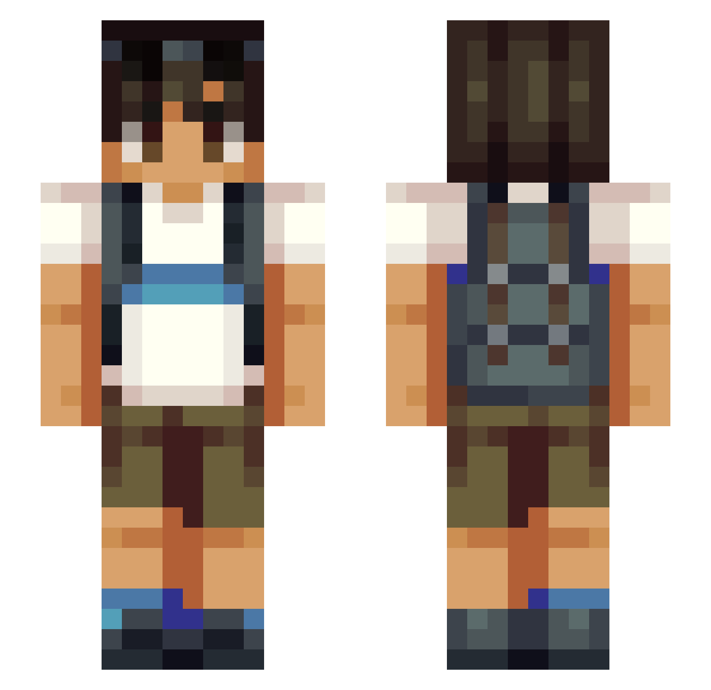 sarkozey Minecraft skin, front and back view