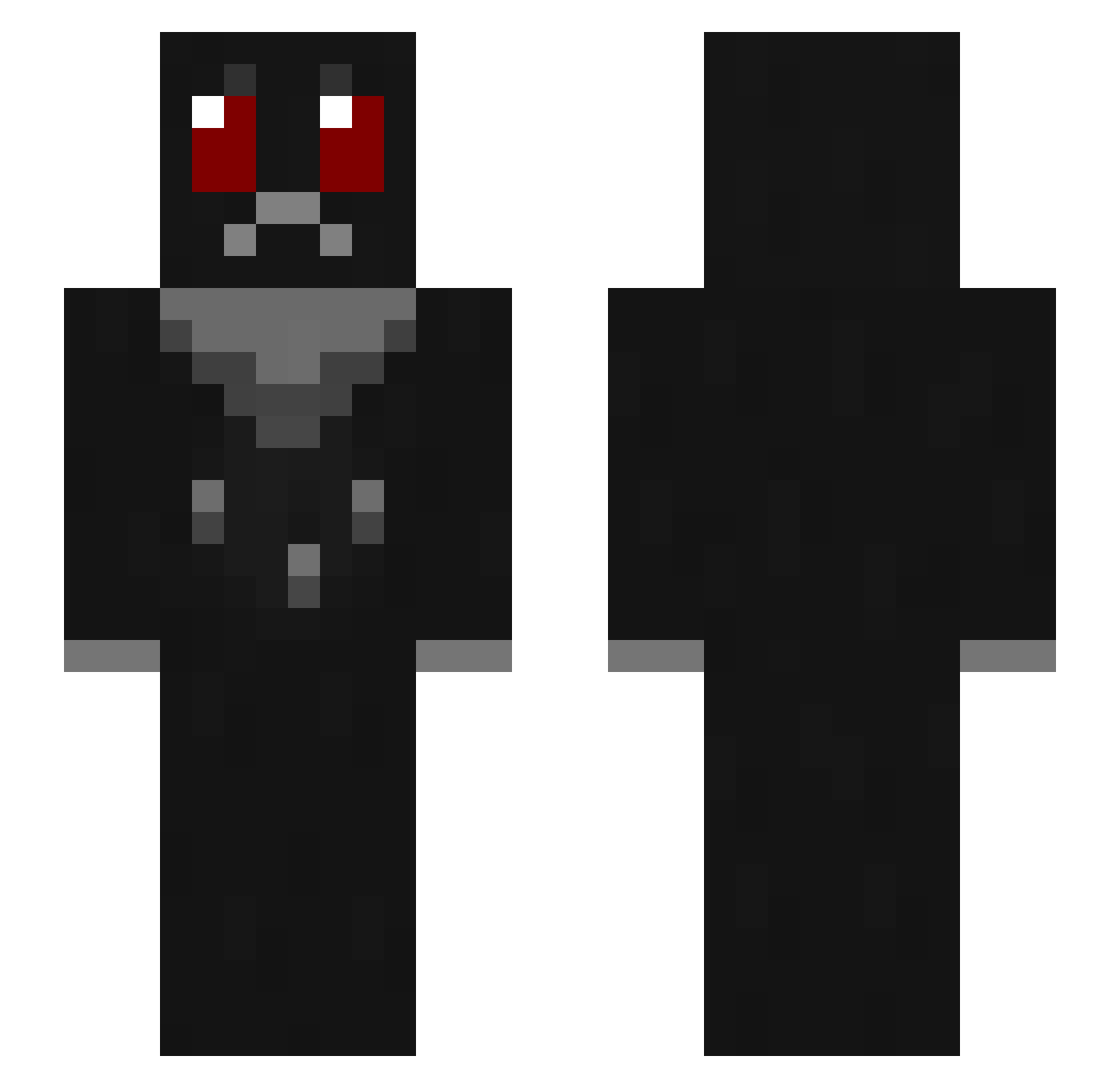 cakey Minecraft skin, front and back view