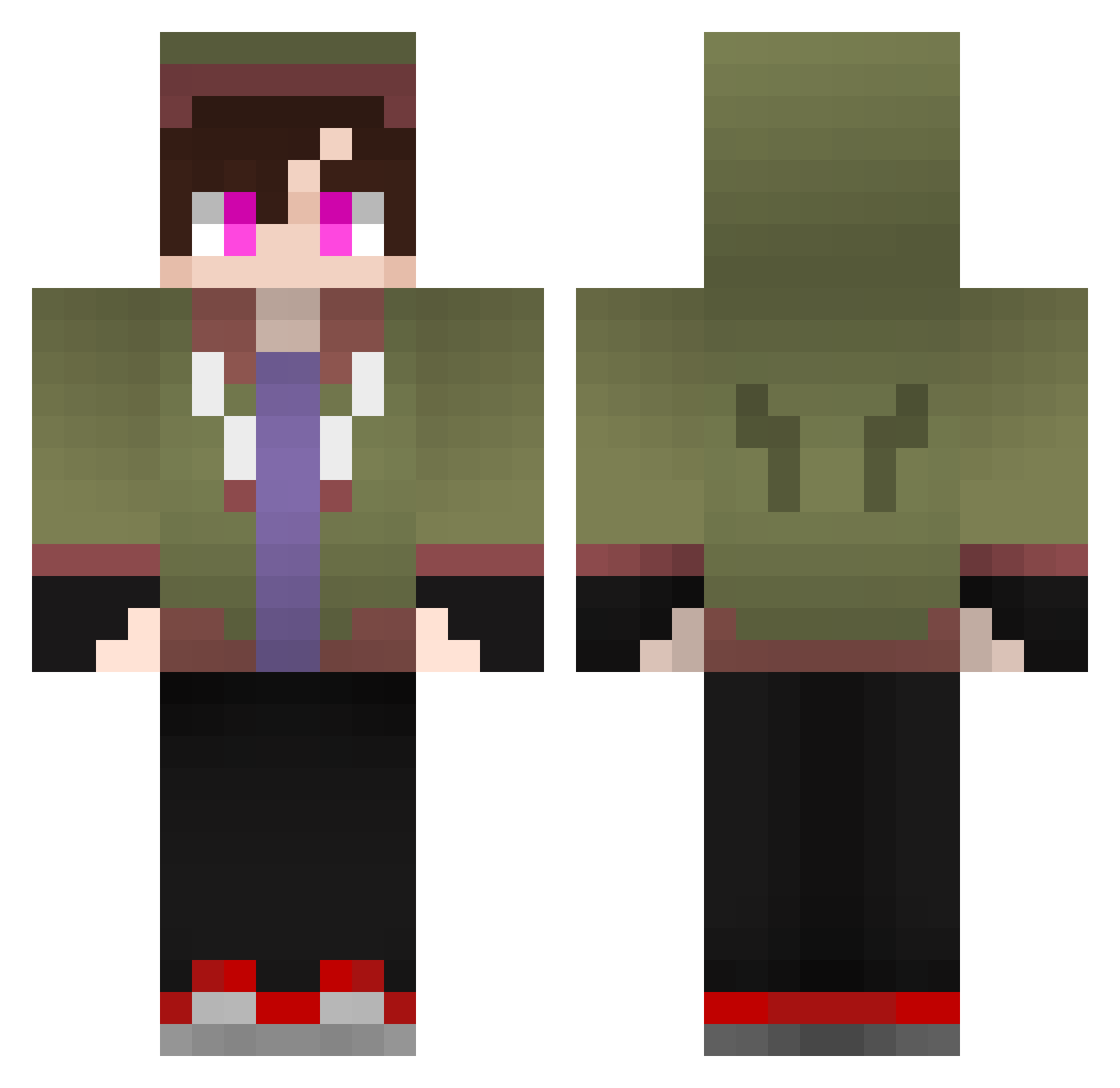 TheZeptem Minecraft skin, front and back view