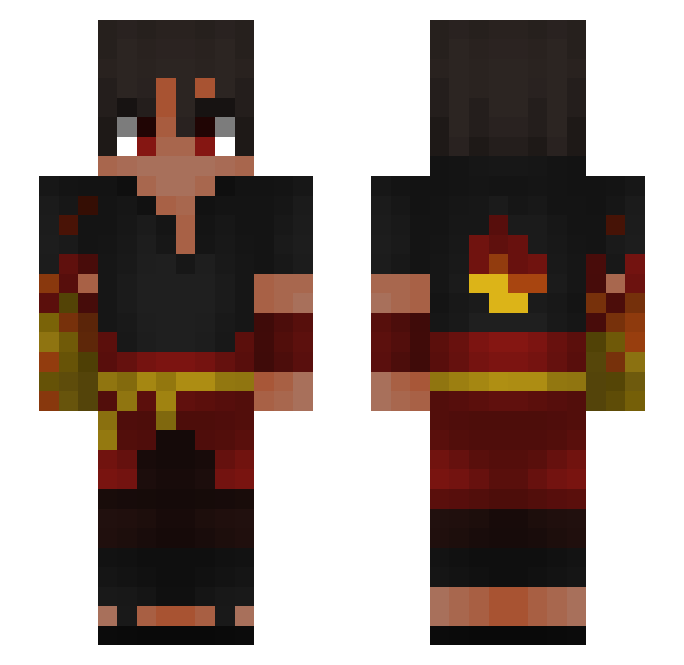 Honza1623 Minecraft skin, front and back view