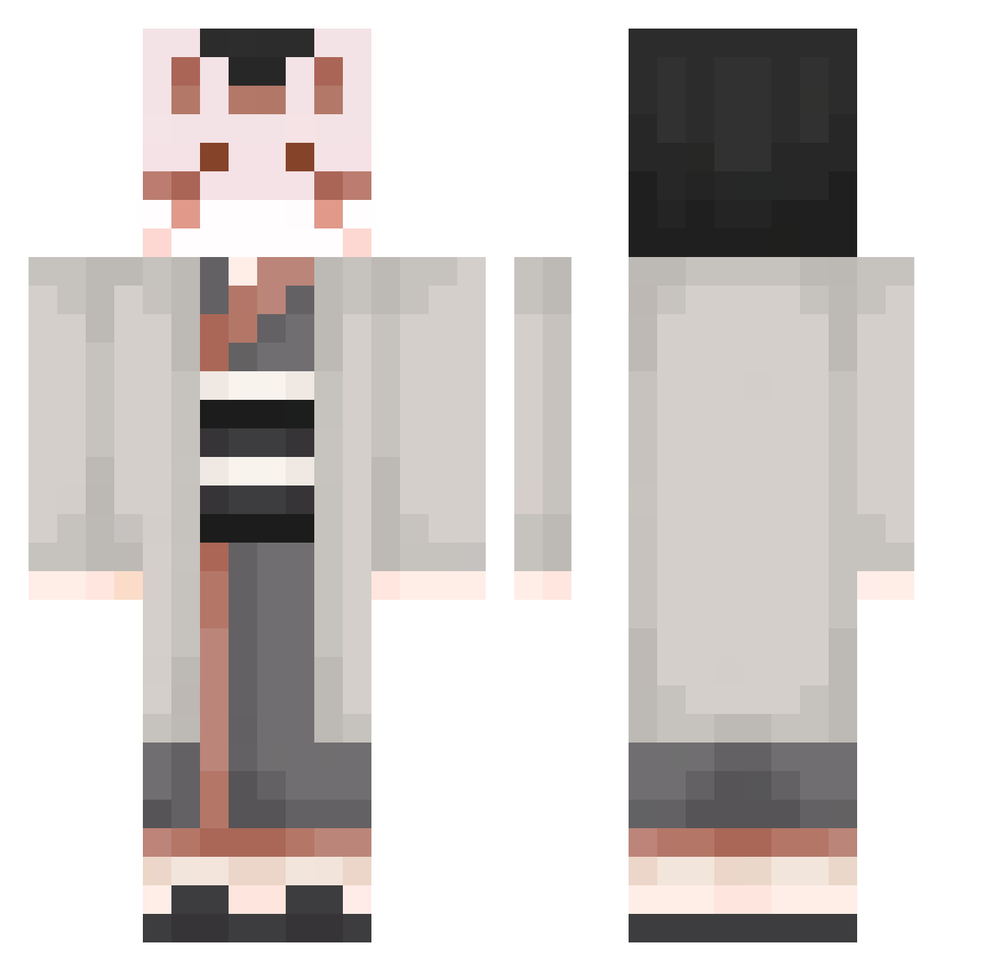 __Piccoli__ Minecraft skin, front and back view