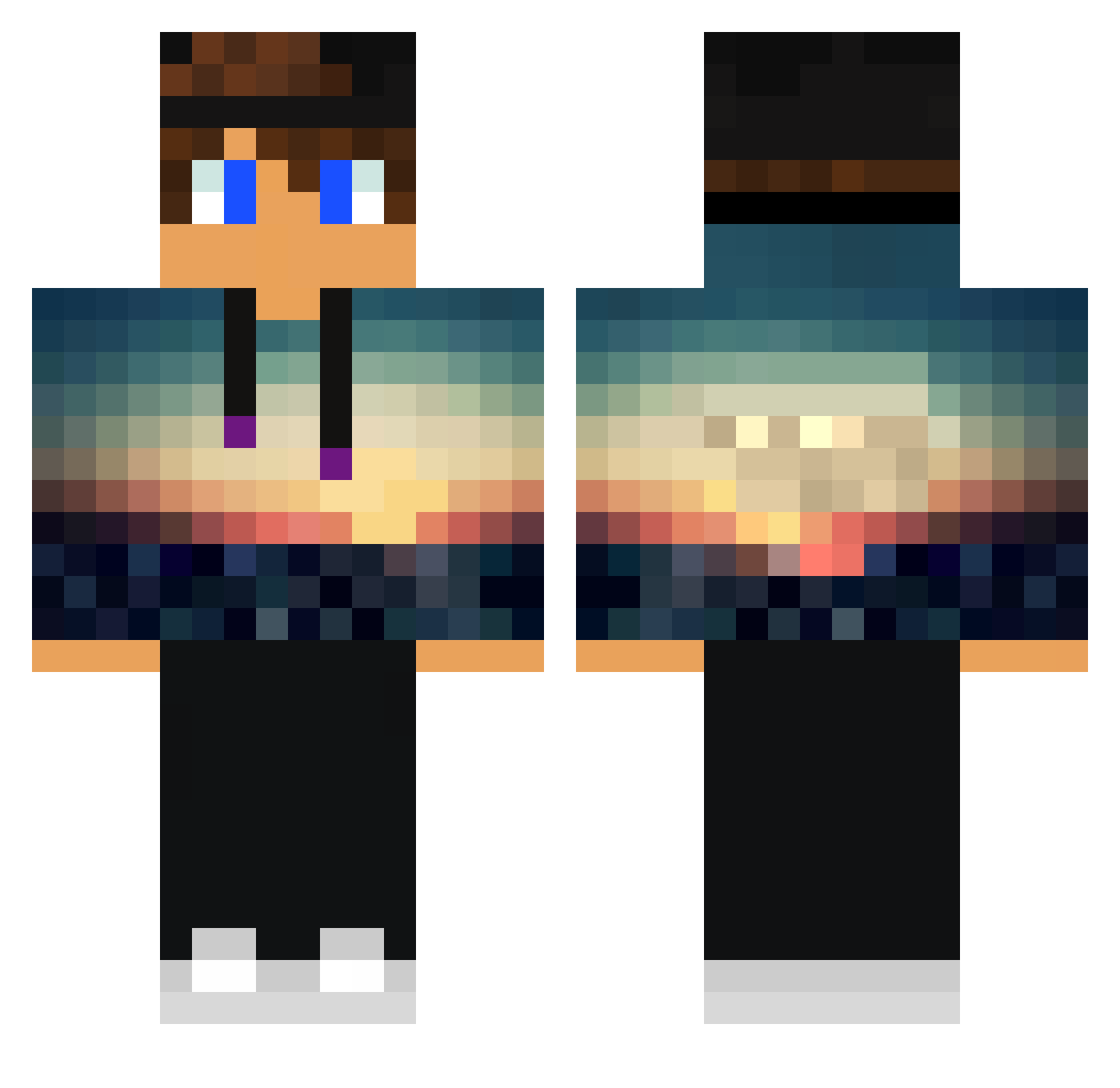LiamGWard Minecraft skin, front and back view