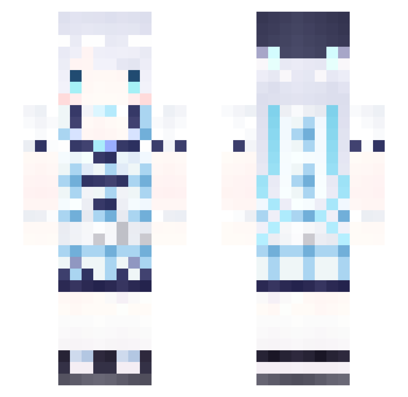 choco_al Minecraft skin, front and back view