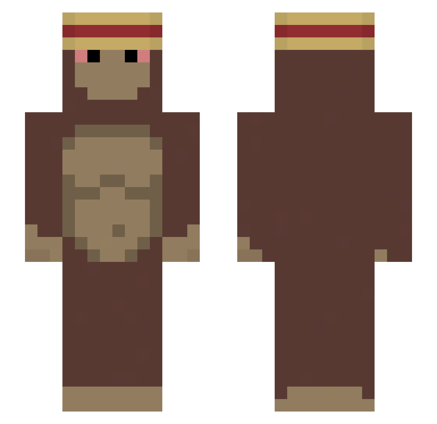 richChakra Minecraft skin, front and back view