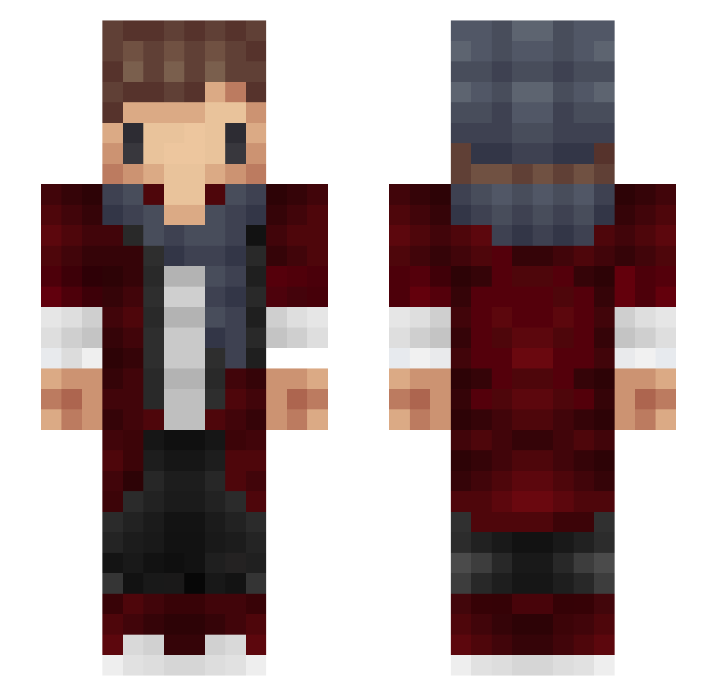 VasalloDeKing Minecraft skin, front and back view