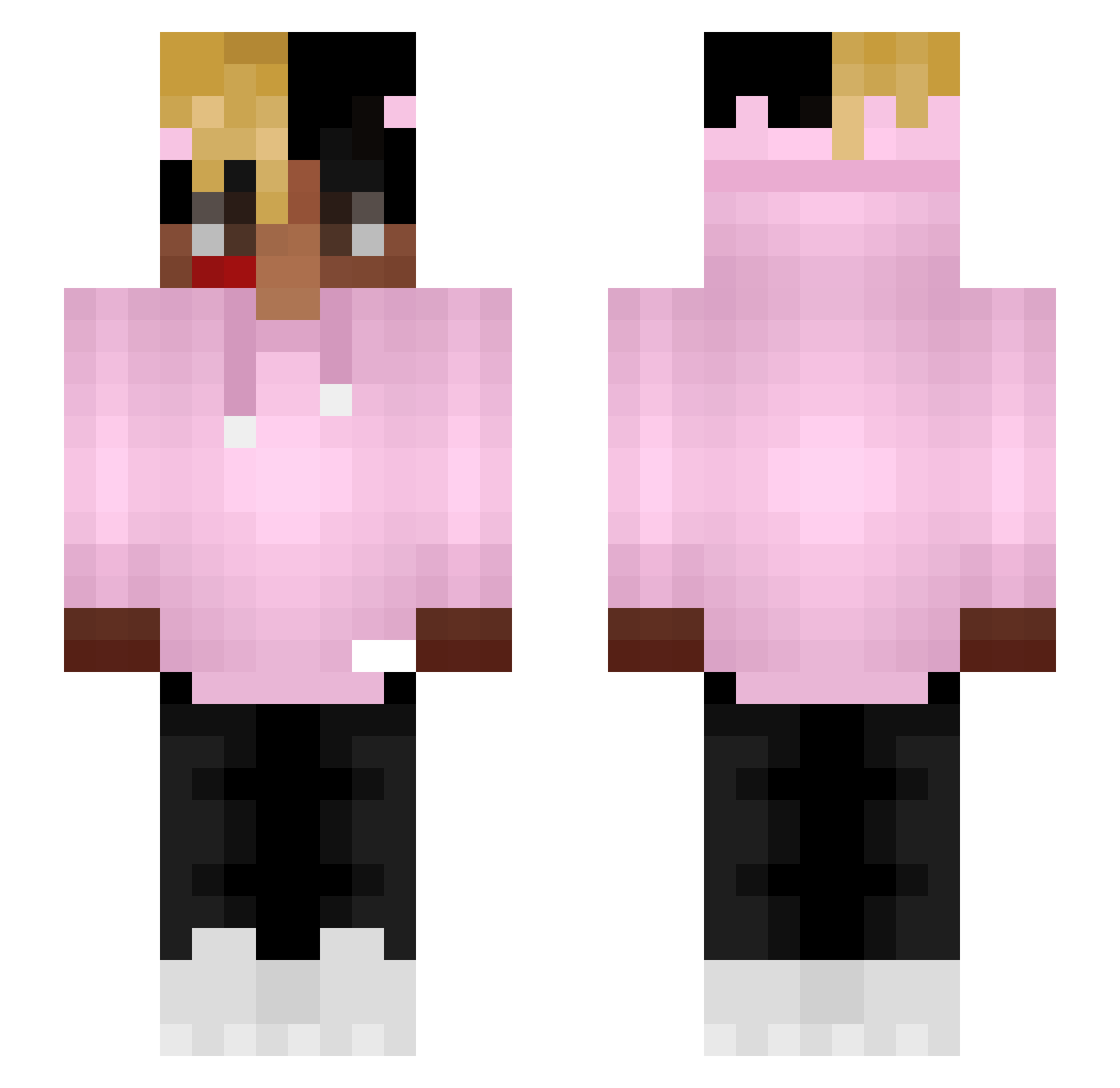 zackman045 Minecraft skin, front and back view