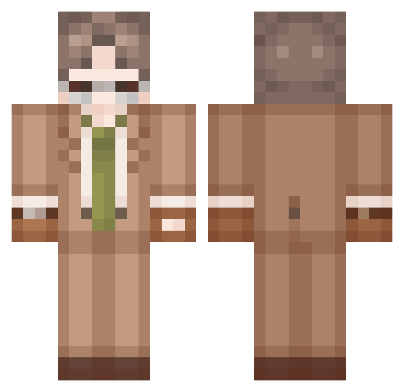 ilycircul Minecraft skin, front and back view