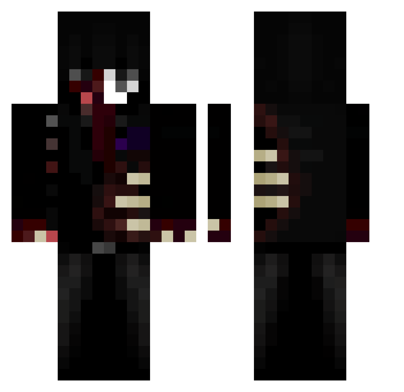 cyberlethal Minecraft skin, front and back view
