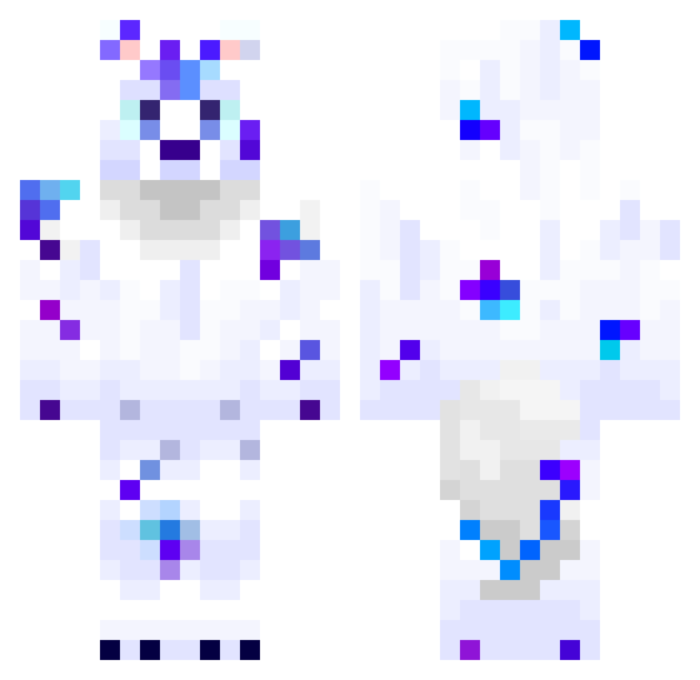 _Deruta Minecraft skin, front and back view