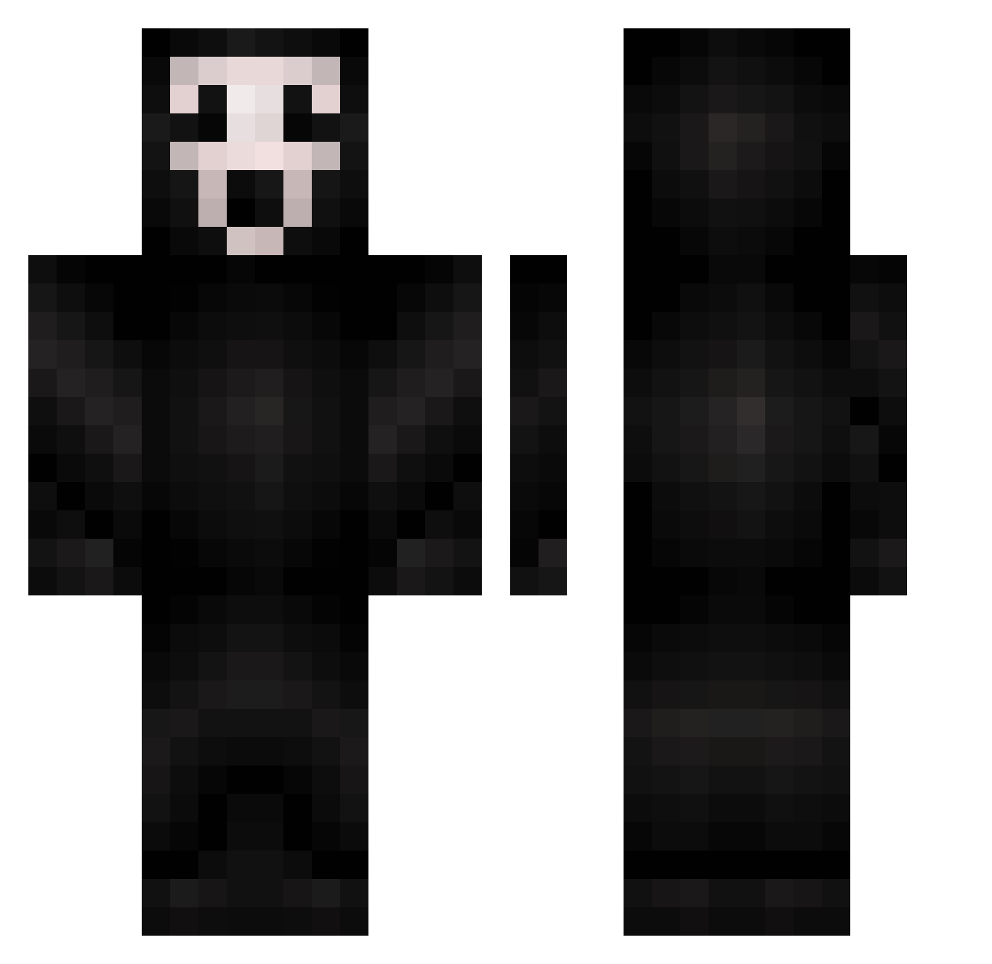 Billy_Loomis Minecraft skin, front and back view