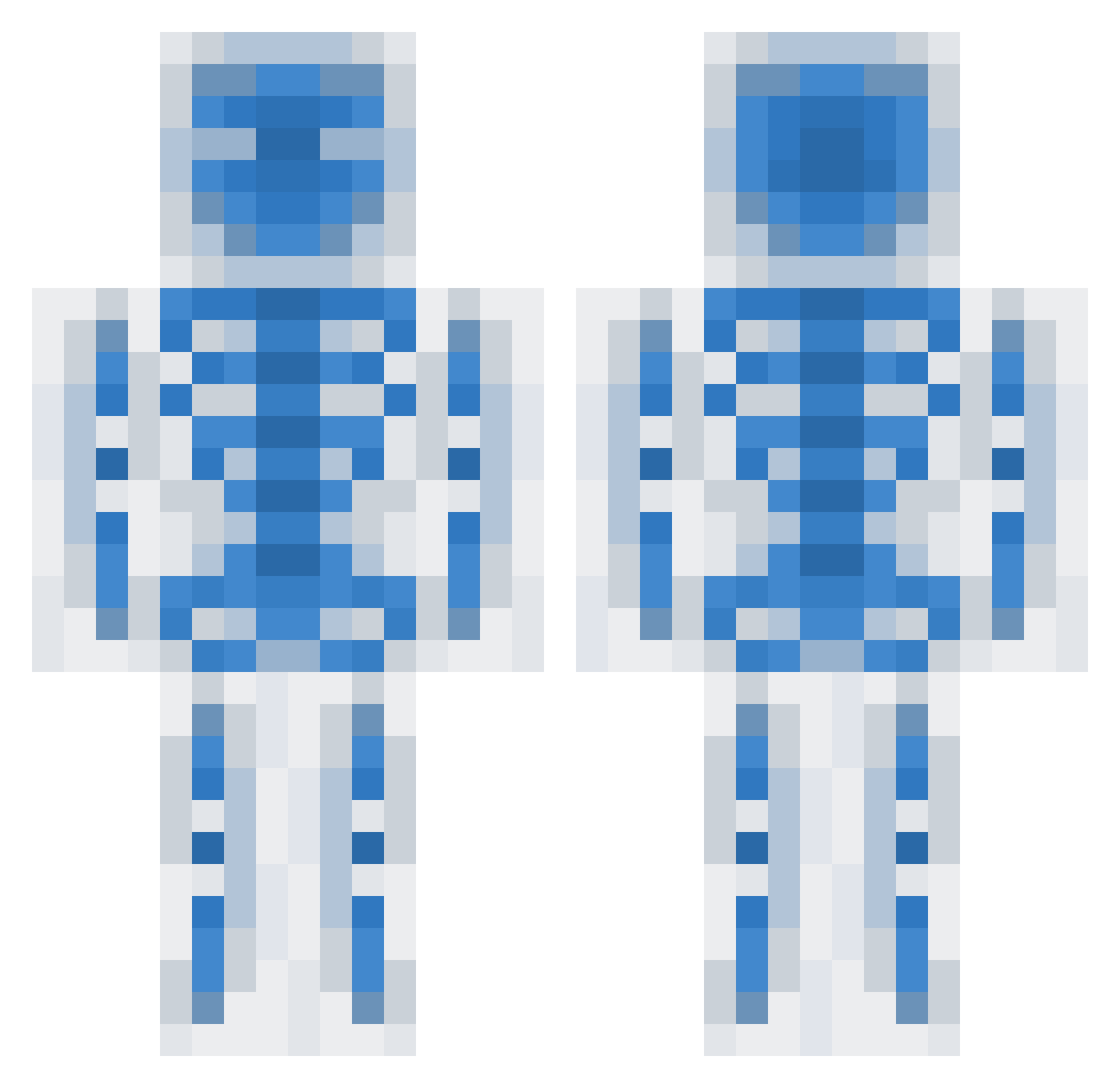 Amberke1 Minecraft skin, front and back view
