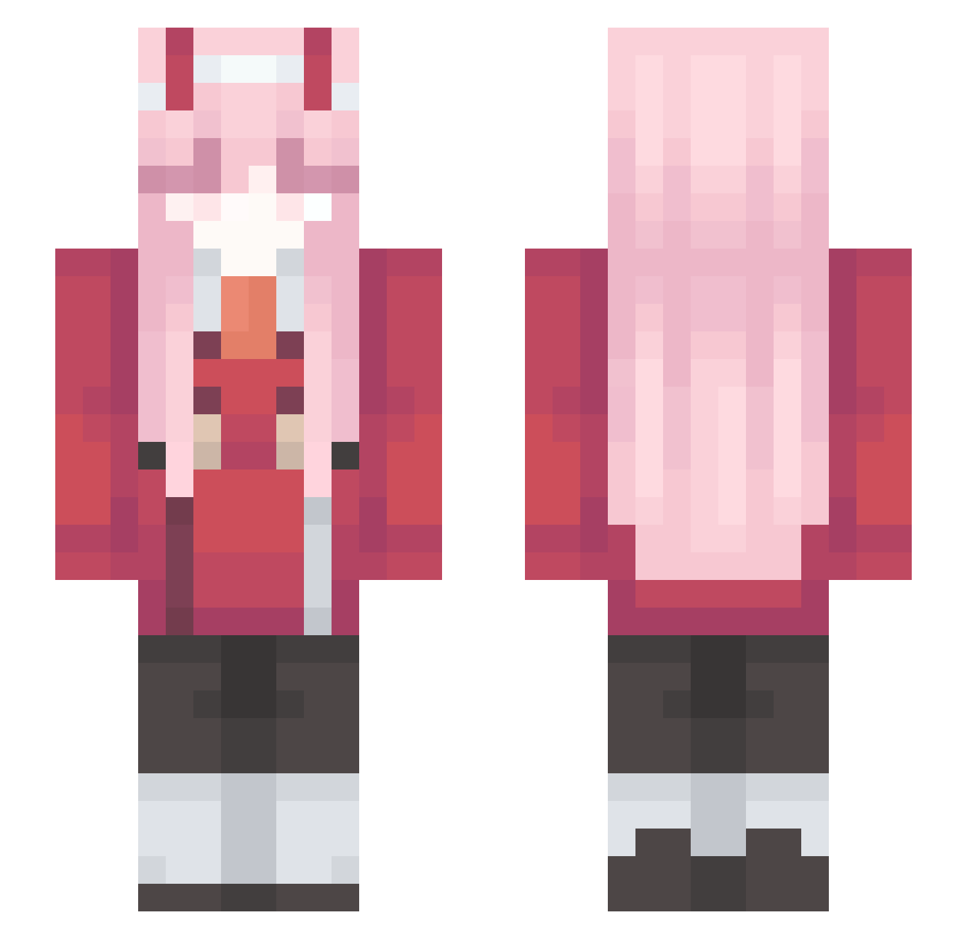 Francoelcrack69 Minecraft skin, front and back view