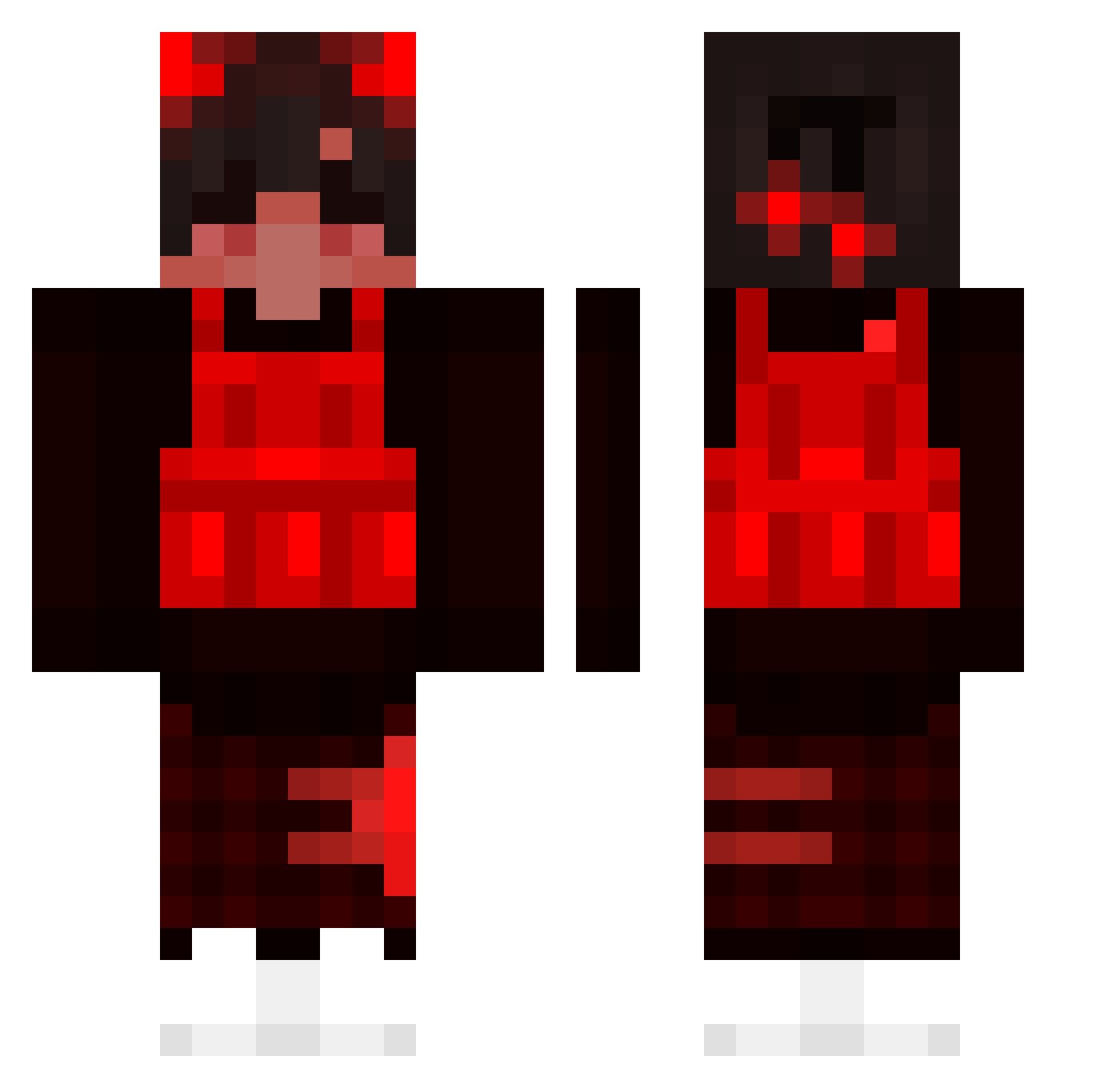 Fred_Kroket Minecraft skin, front and back view