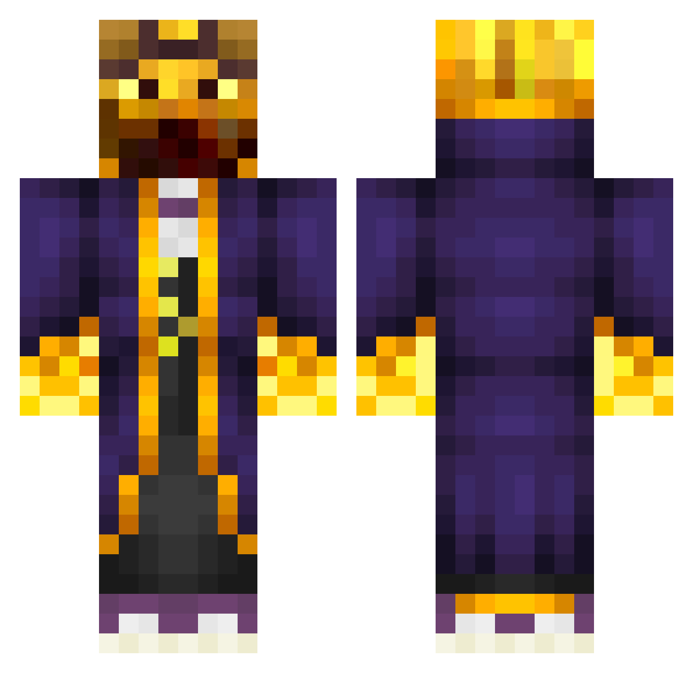 BlazeGriffon Minecraft skin, front and back view