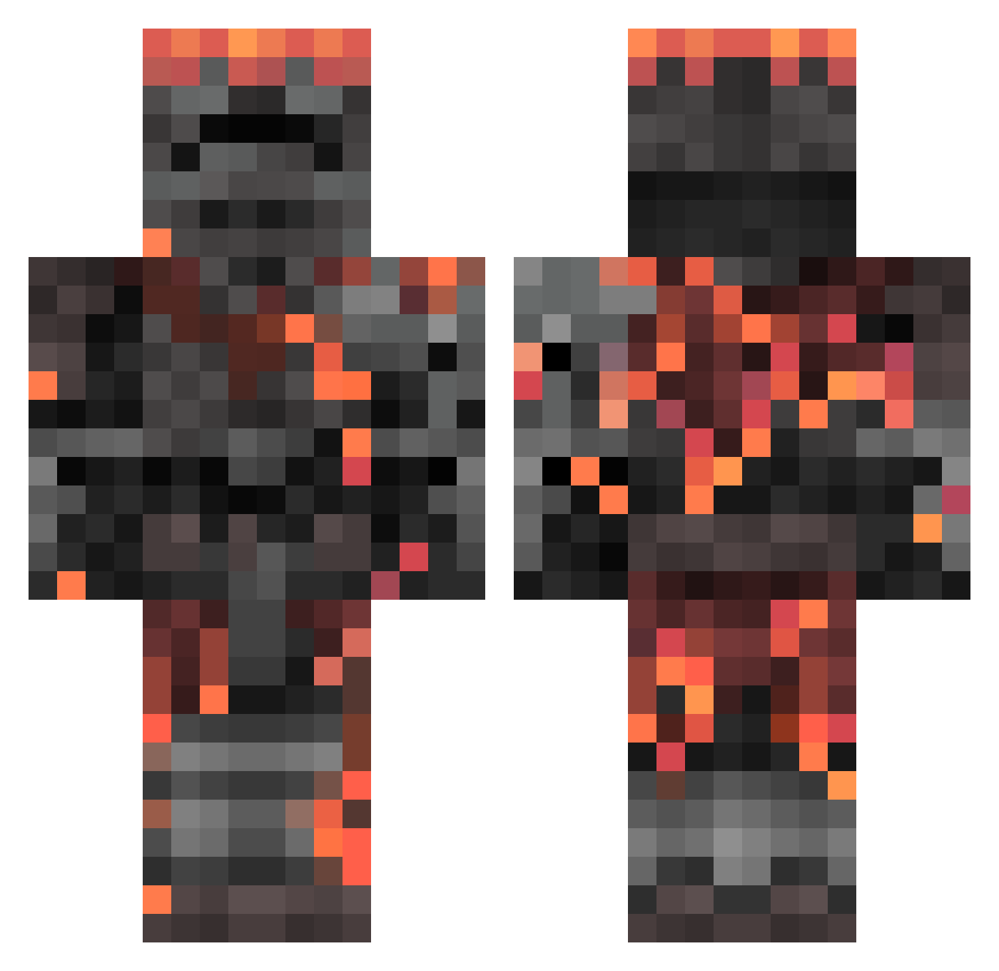 Gold_sas Minecraft skin, front and back view