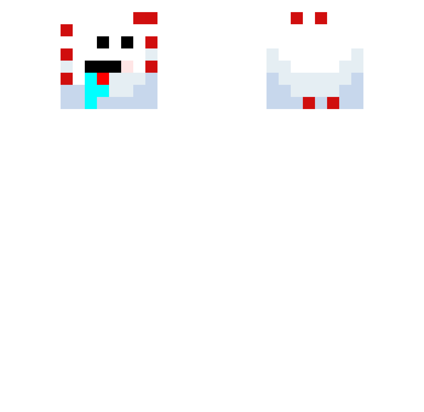 milkkoy Minecraft skin, front and back view