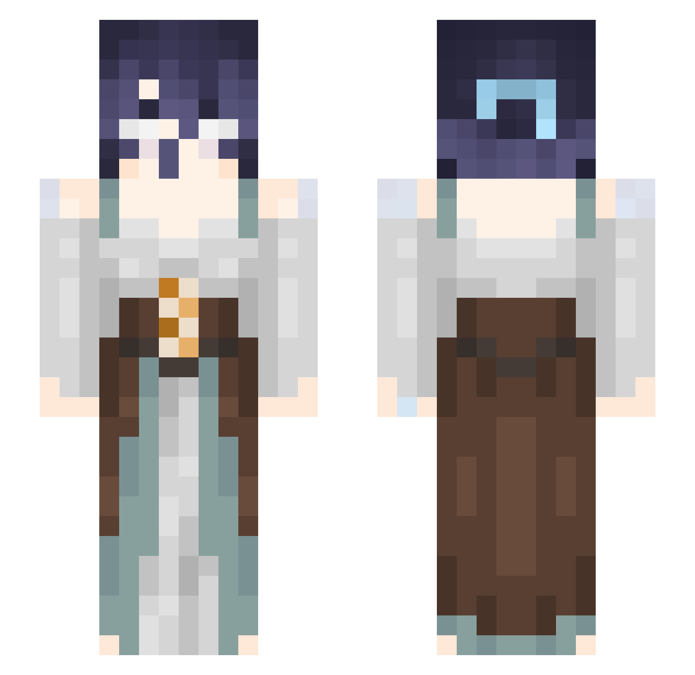 Luna_Eclipse123 Minecraft skin, front and back view