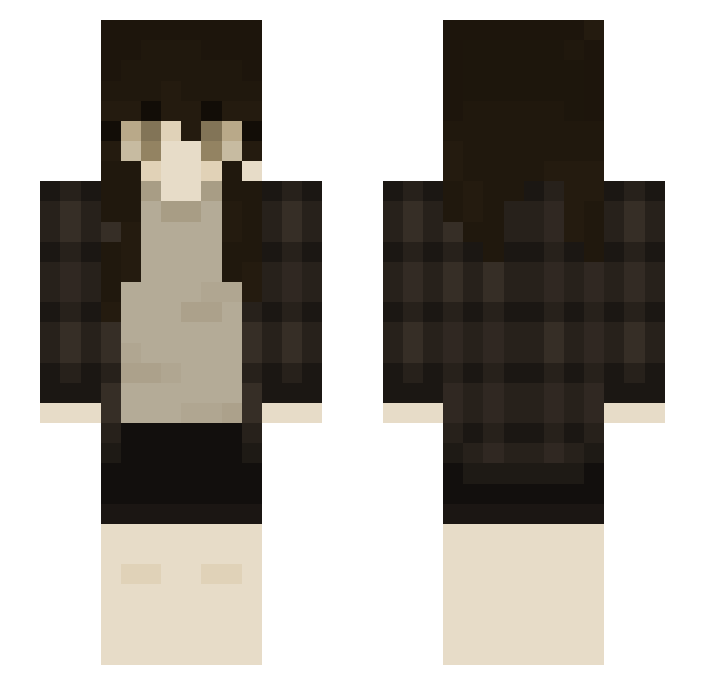 N00B_1090 Minecraft skin, front and back view