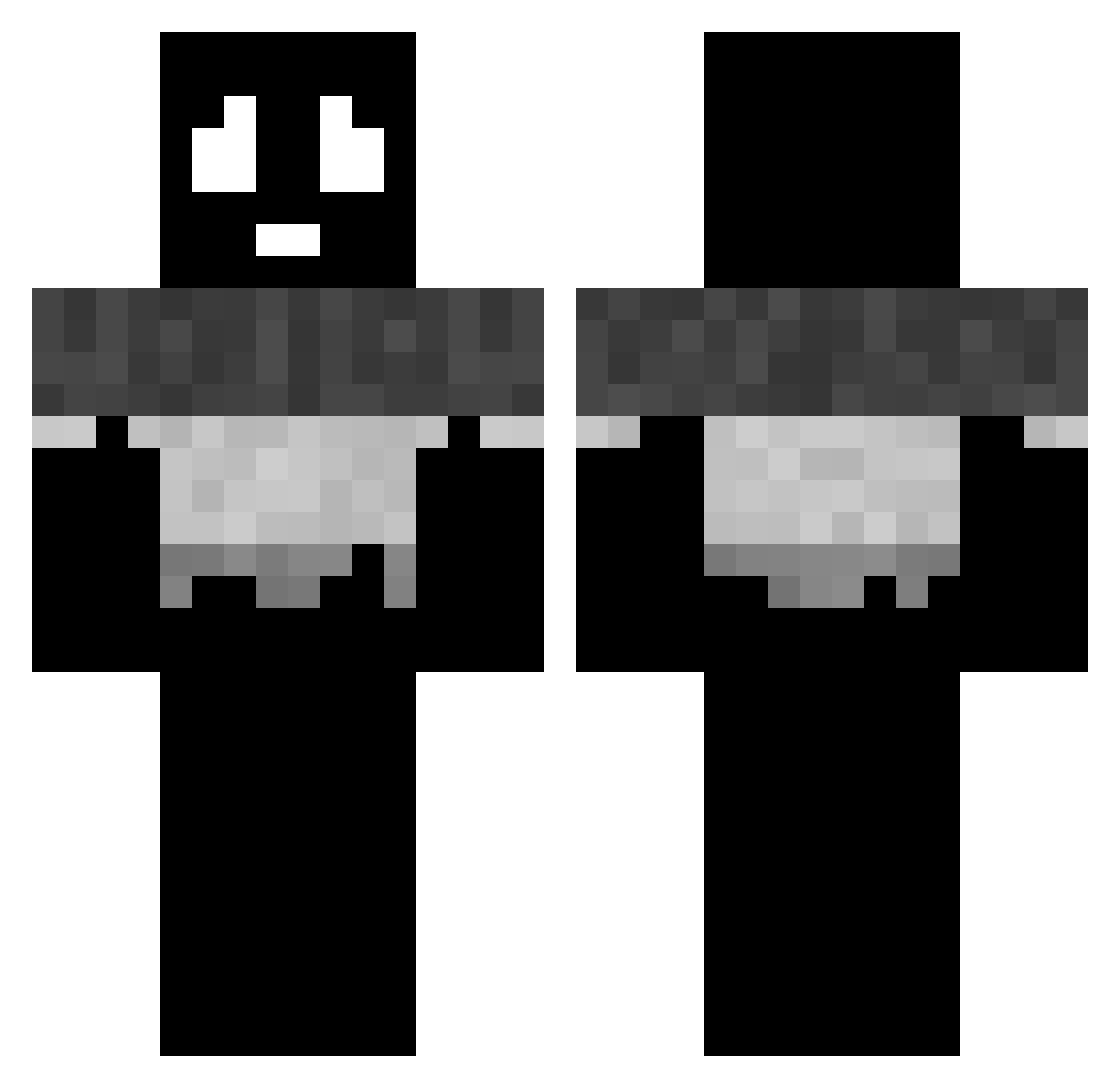 BigMiniBear Minecraft skin, front and back view