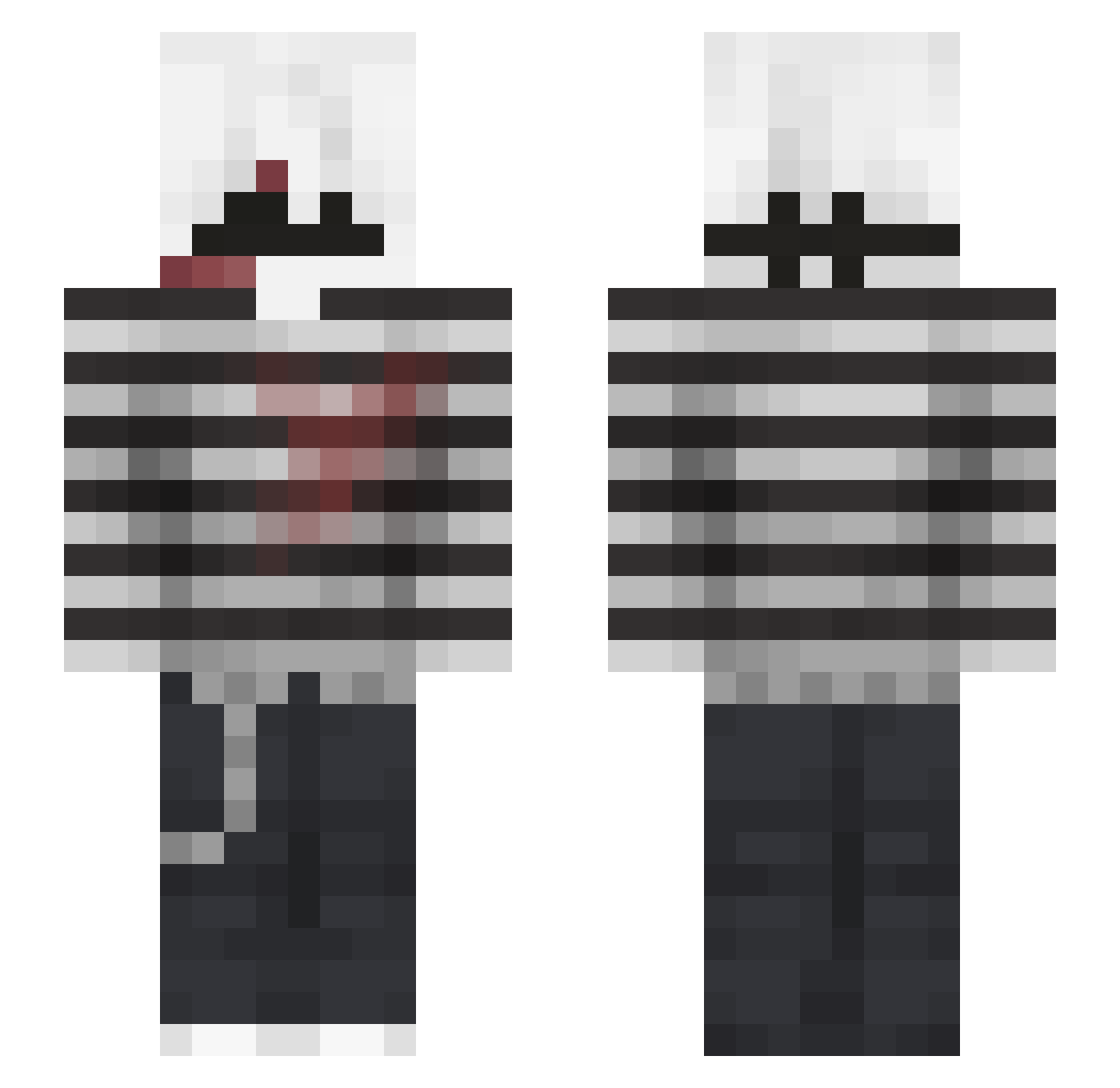dekuww Minecraft skin, front and back view