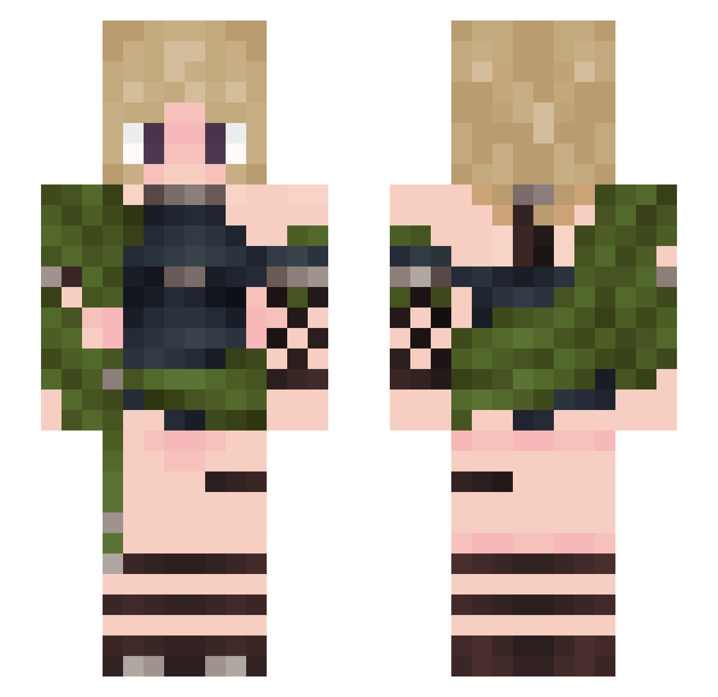 Rayla_Sinclair Minecraft skin, front and back view