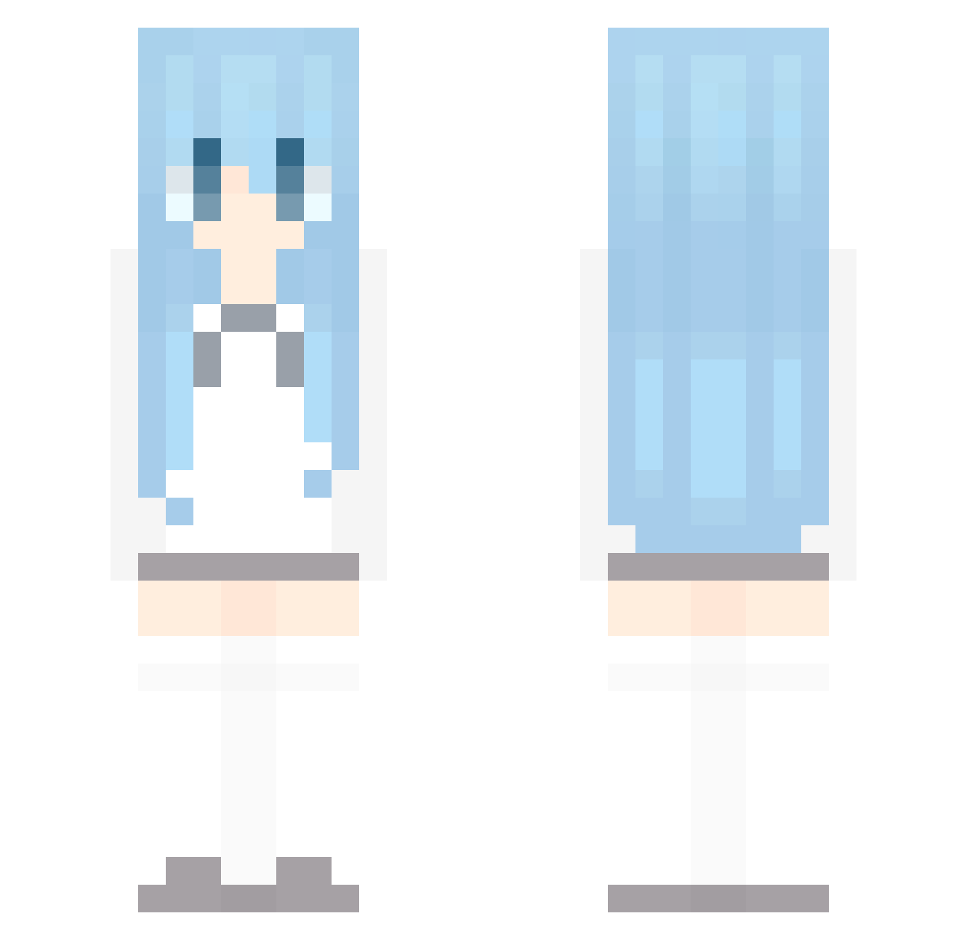 Intimar Minecraft skin, front and back view