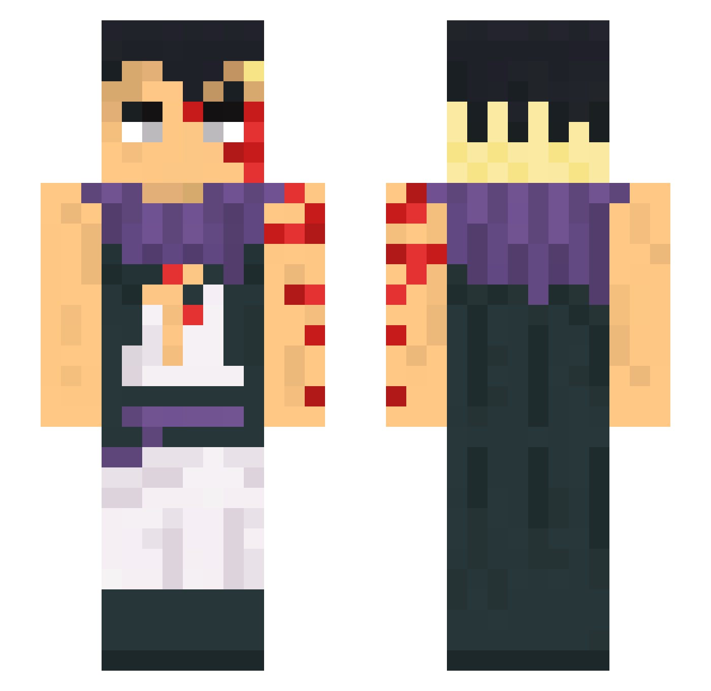 RussianNugget69 Minecraft skin, front and back view