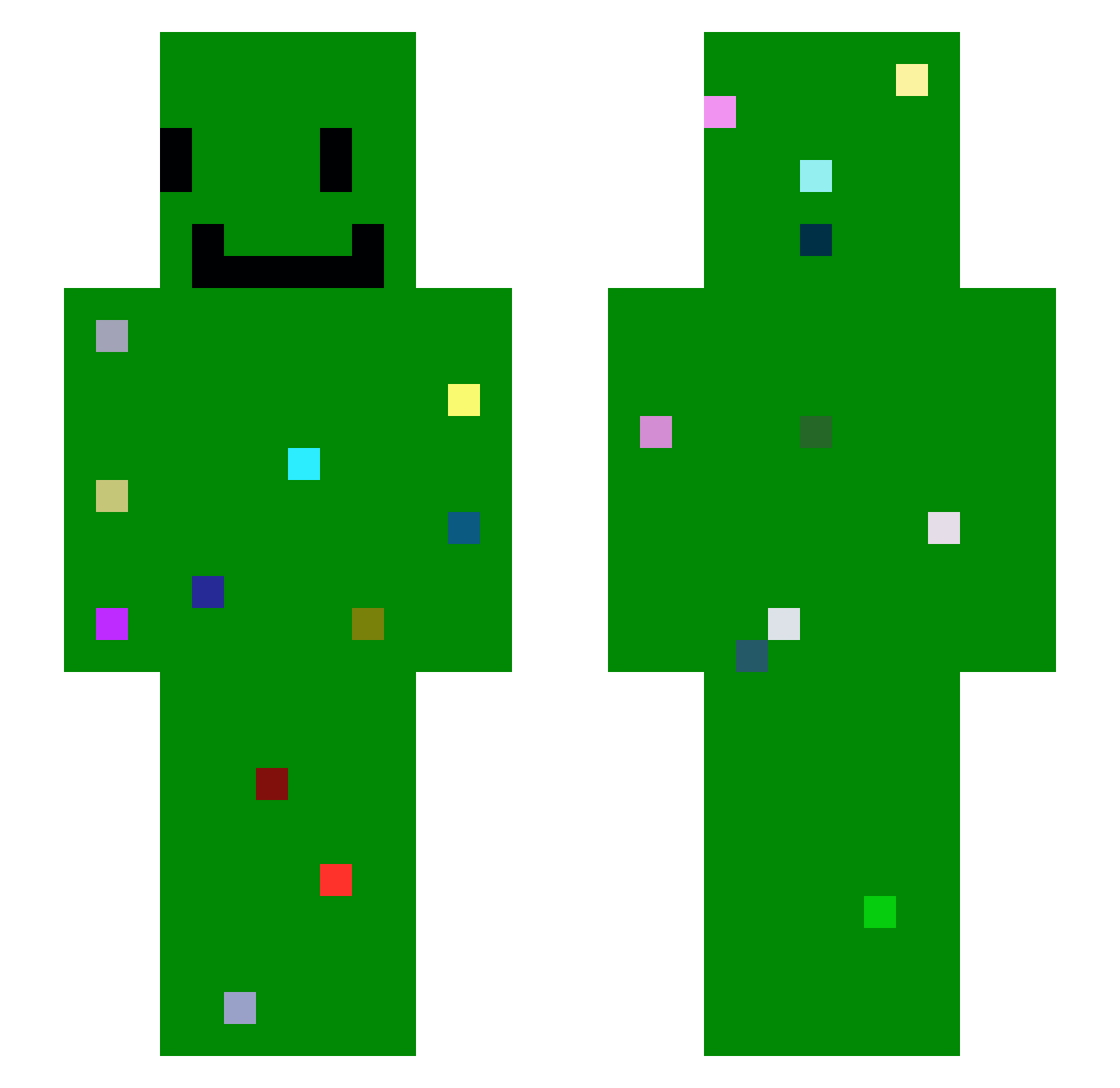 Foxtrott90 Minecraft skin, front and back view