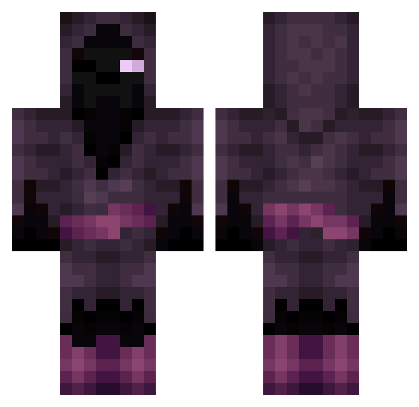 Raggyyy Minecraft skin, front and back view