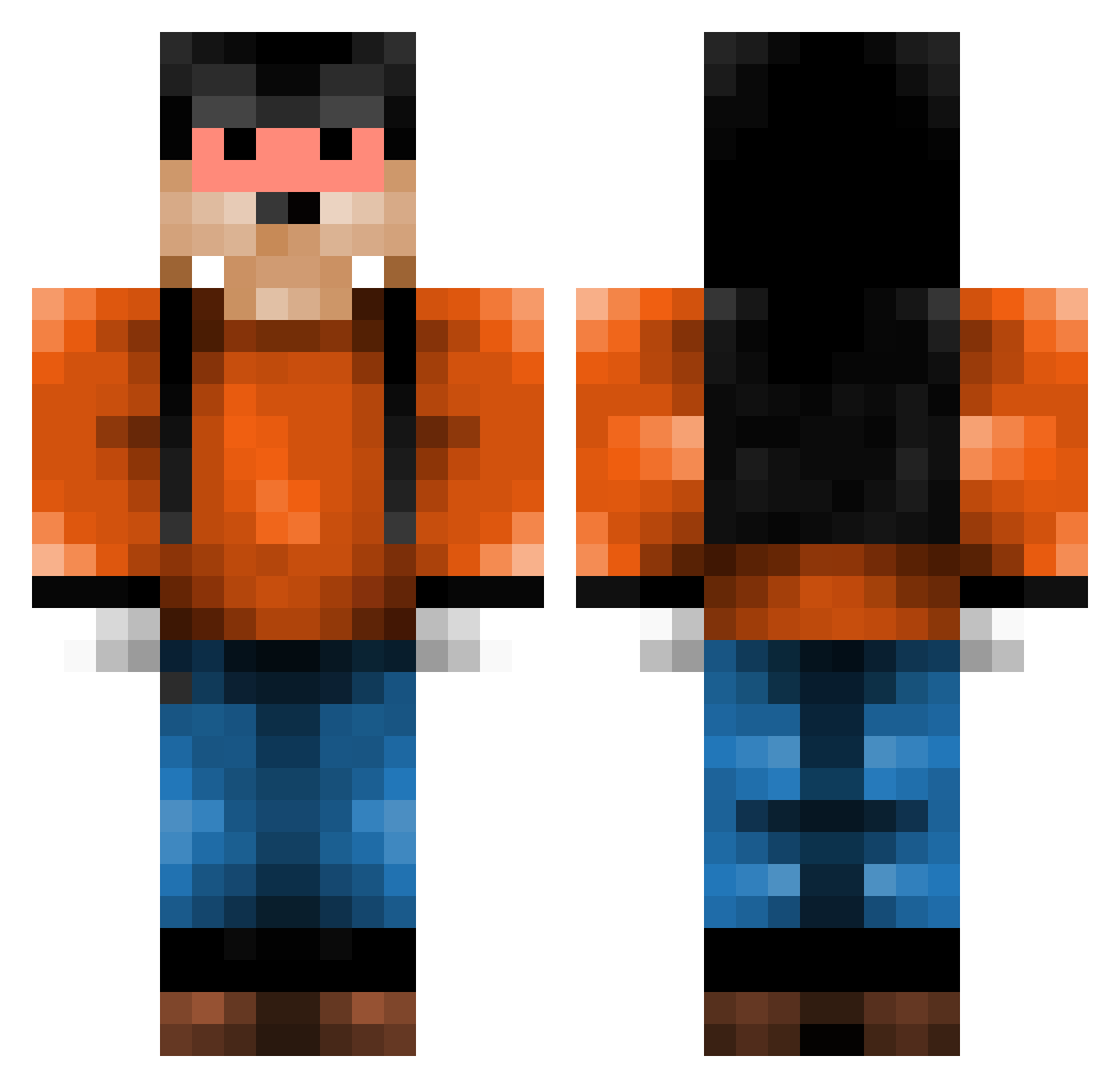 zpiolowgf Minecraft skin, front and back view
