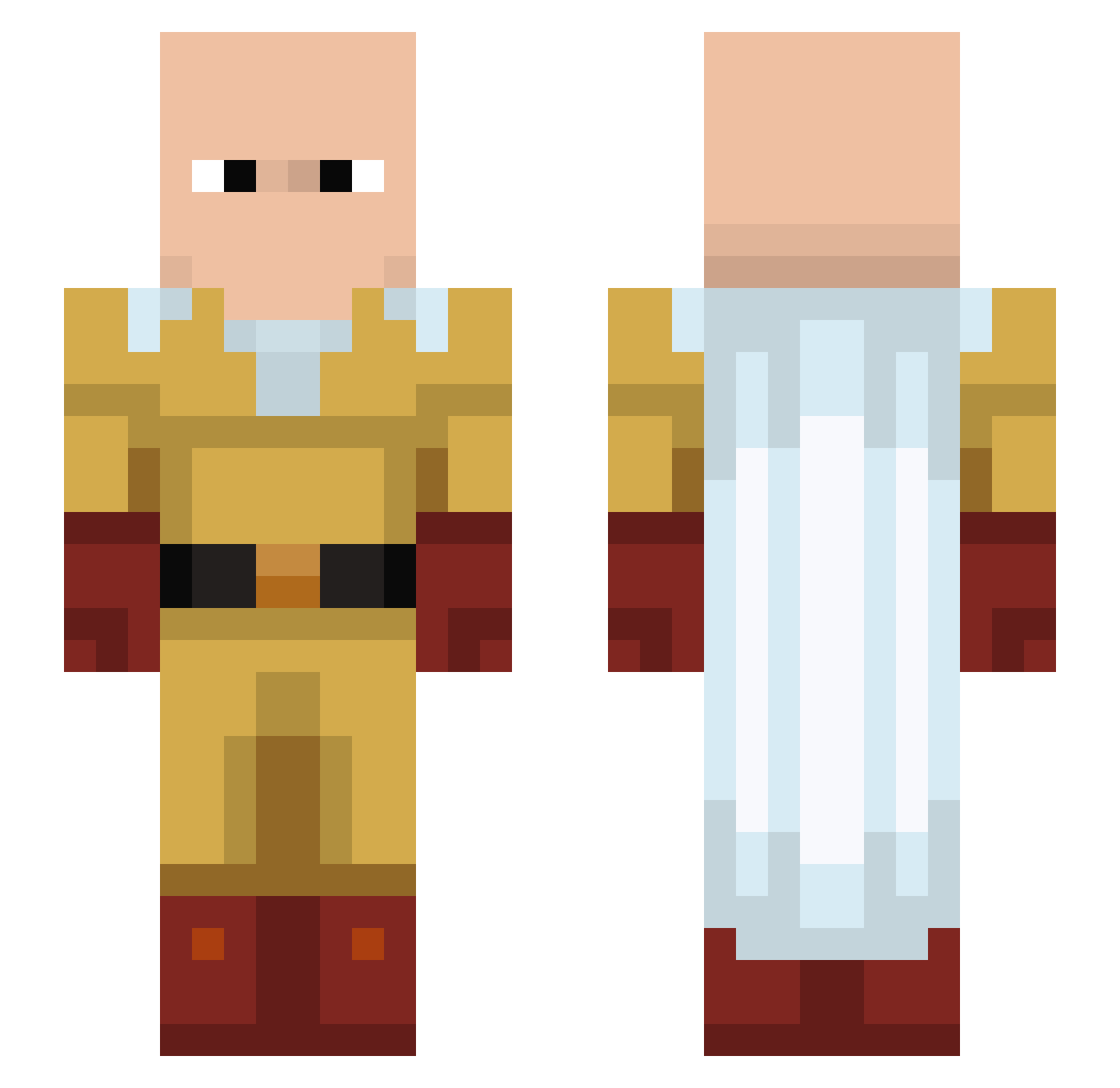 takumidaze Minecraft skin, front and back view