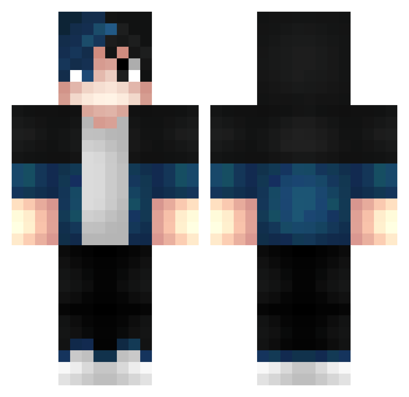 ThickNeck Minecraft skin, front and back view