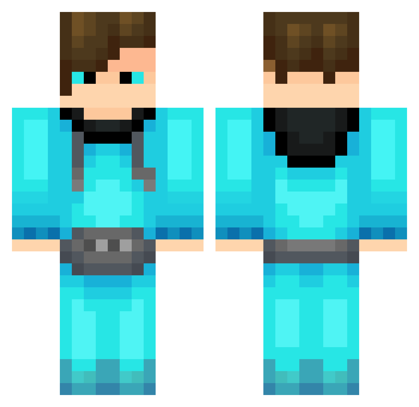Potsie Minecraft skin, front and back view