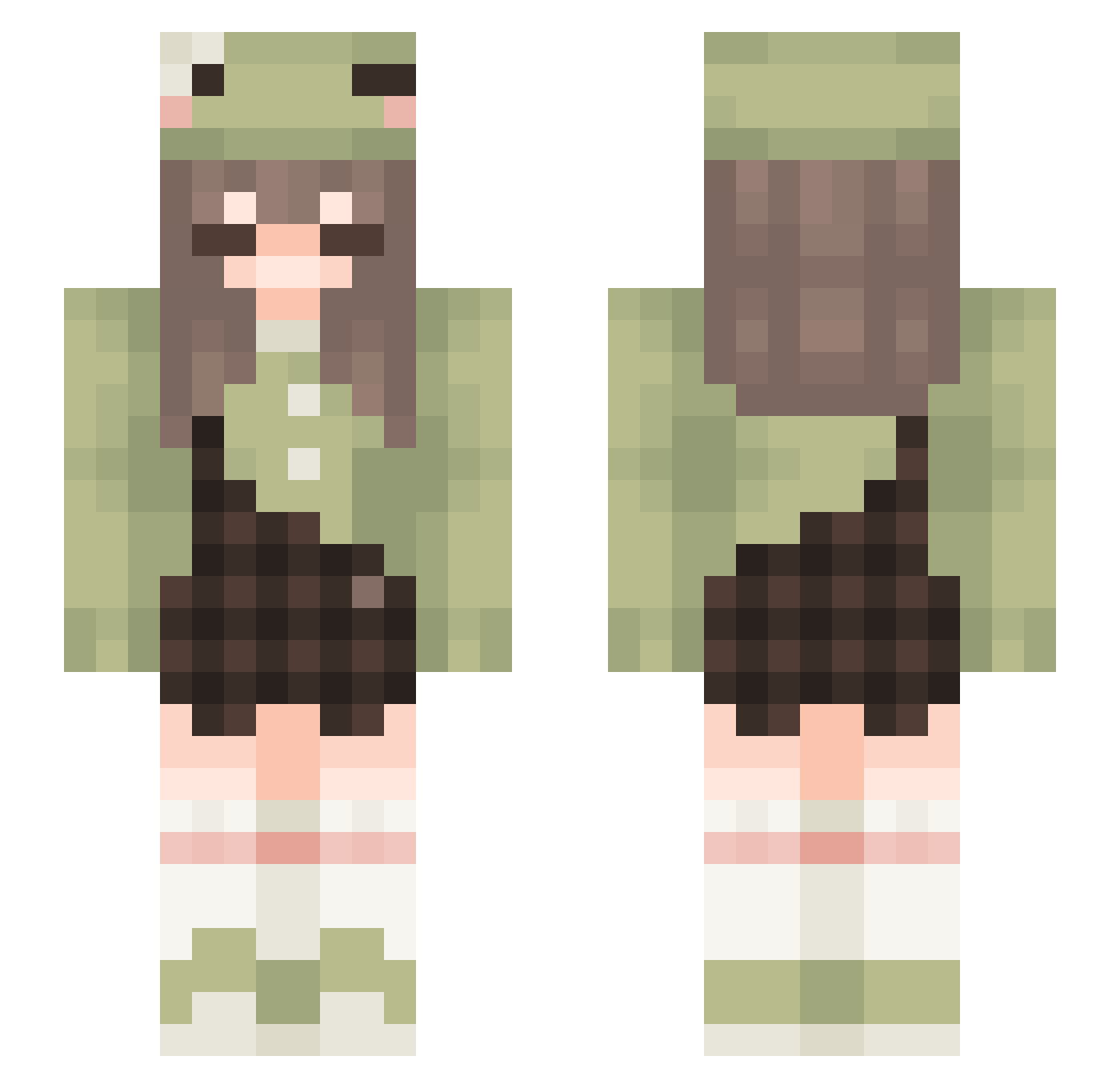 5chromosomes Minecraft skin, front and back view