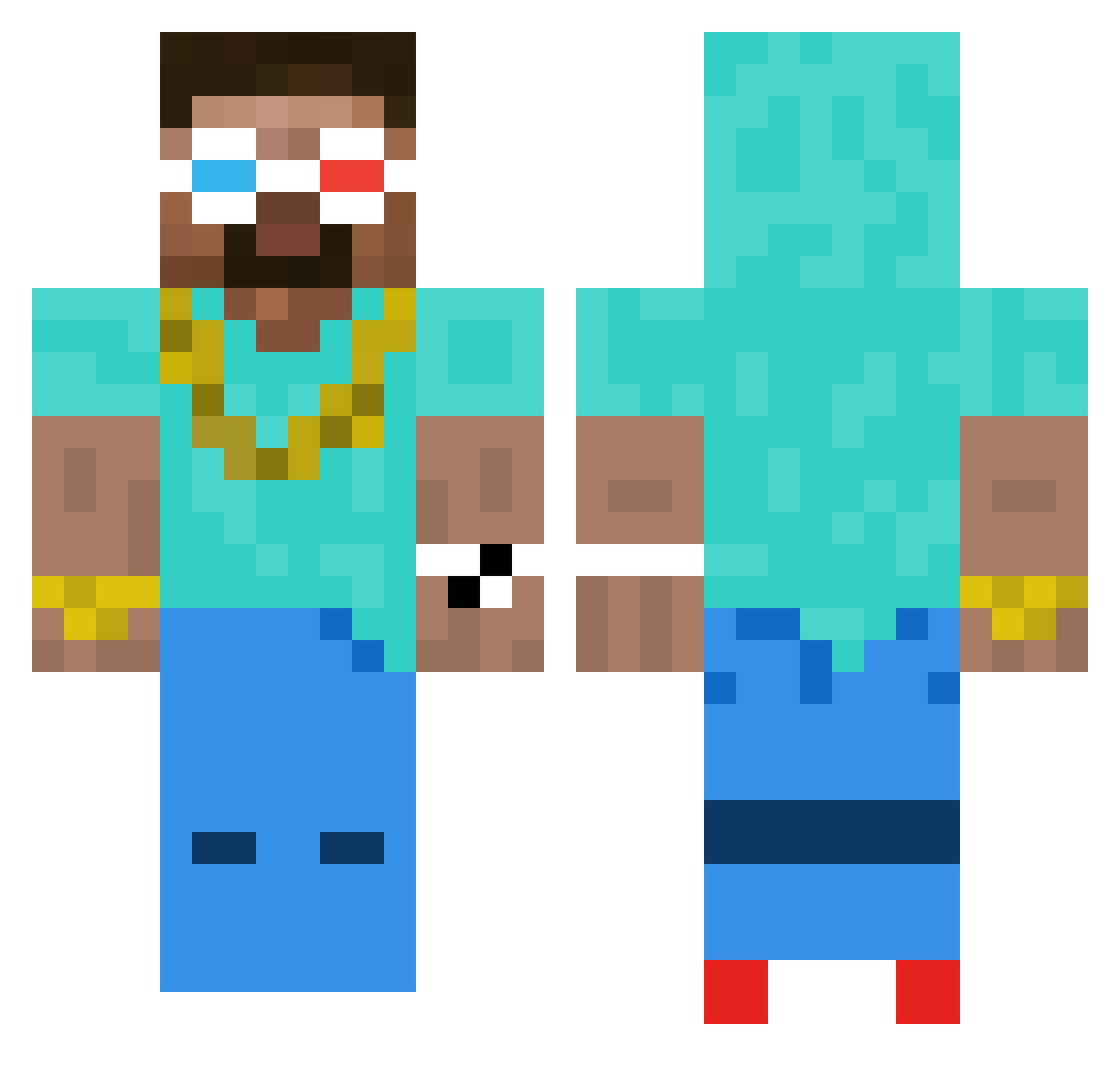 Carg0h Minecraft skin, front and back view