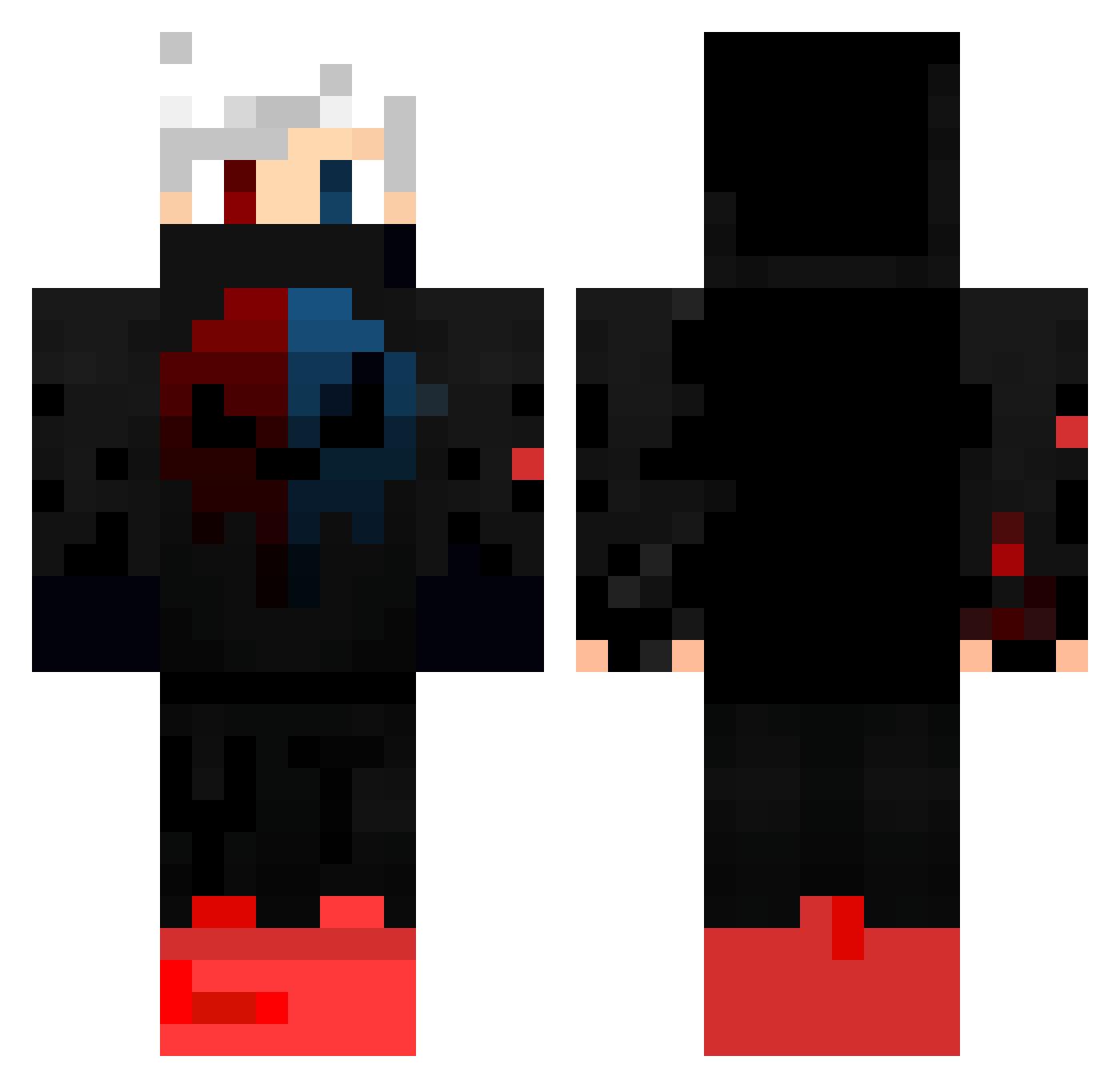 combaT86 Minecraft skin, front and back view