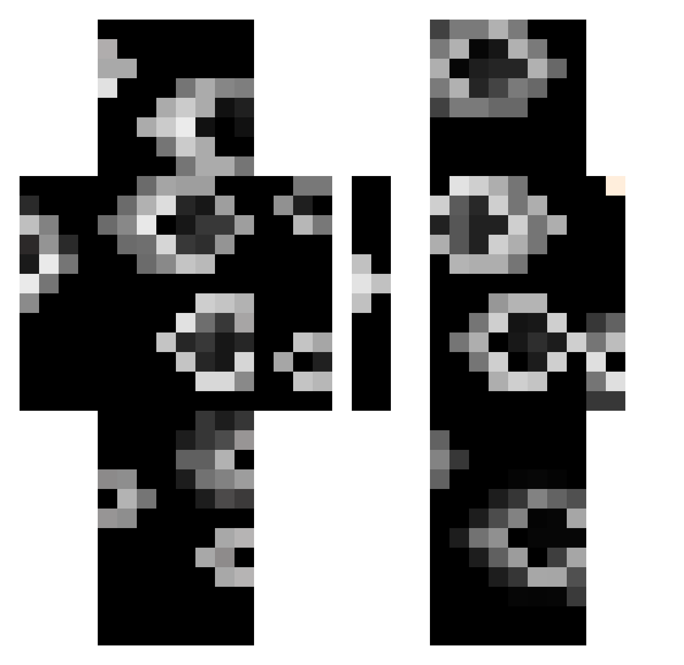 woryes Minecraft skin, front and back view