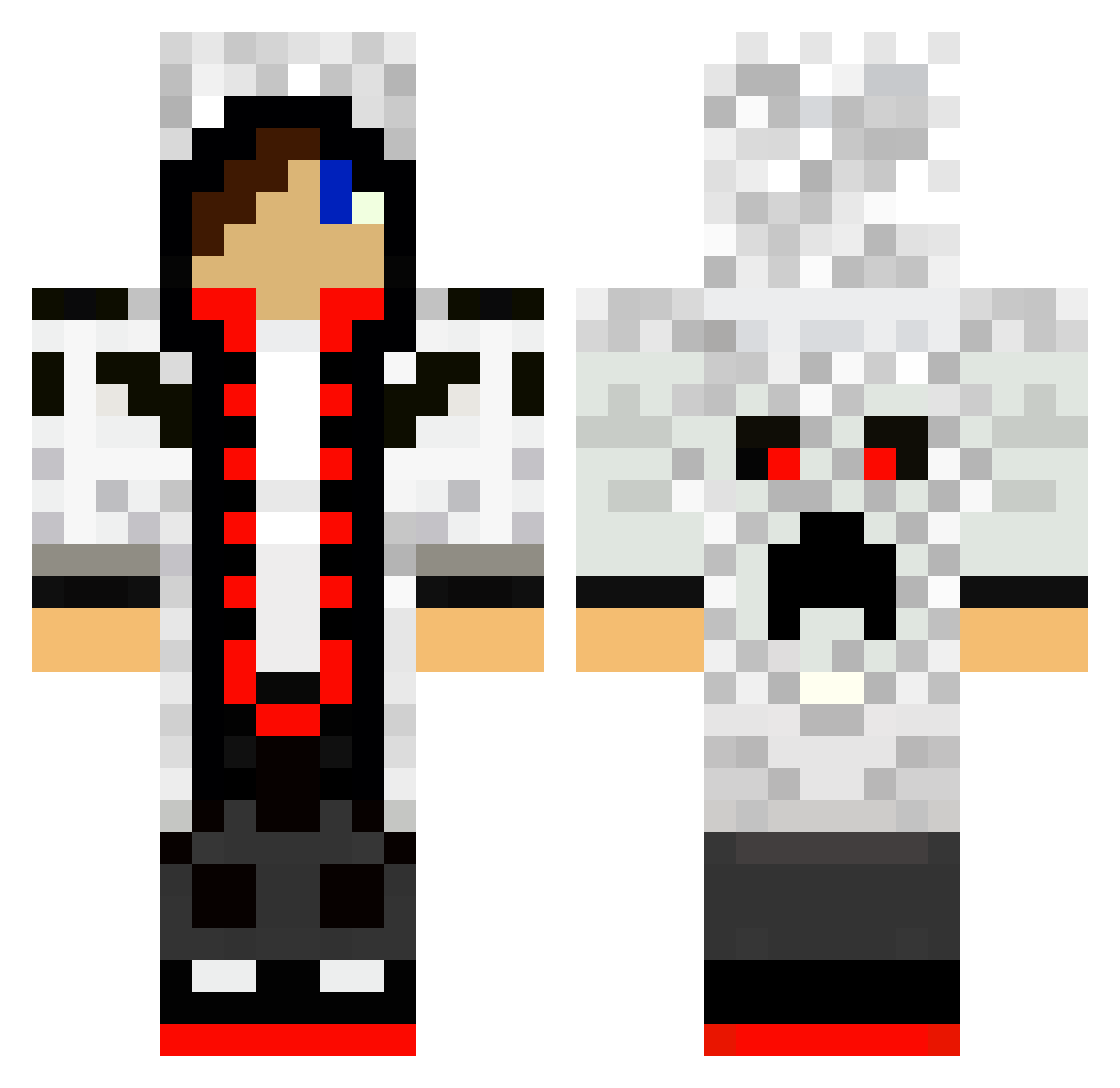 Celestia Minecraft skin, front and back view