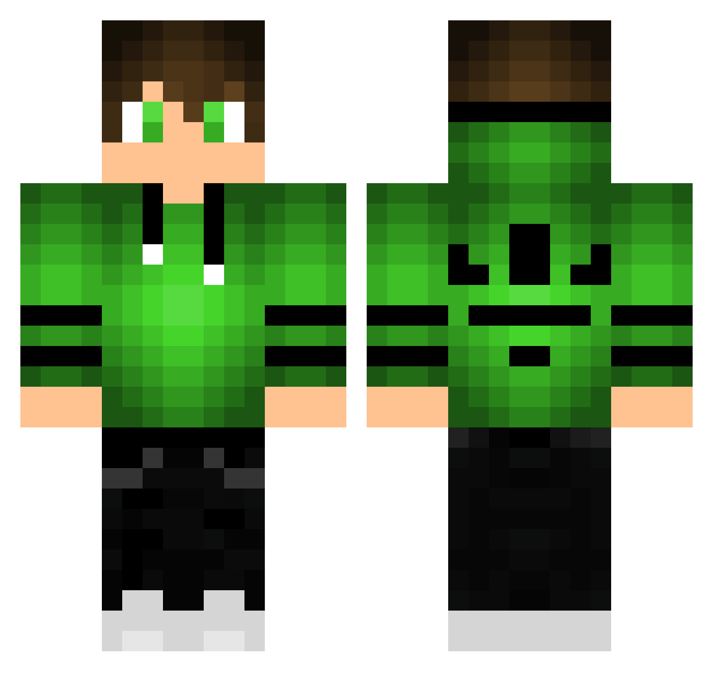 Sari6583 Minecraft skin, front and back view