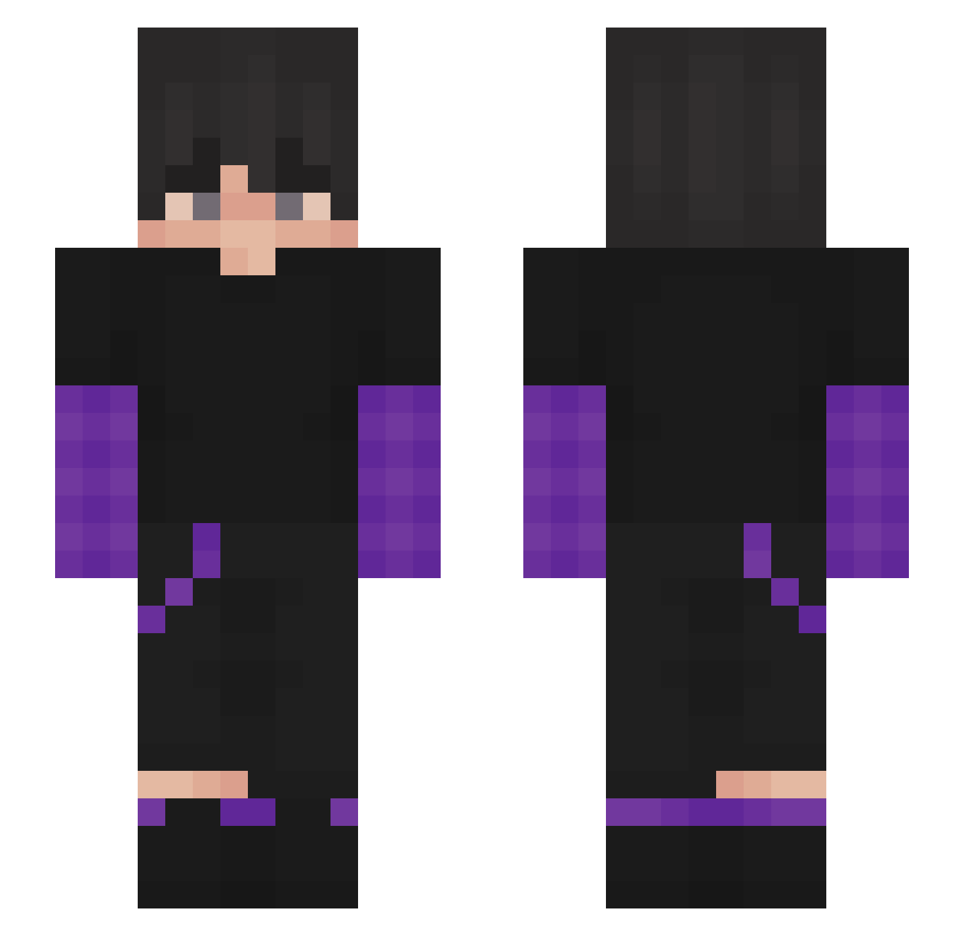 GloriousDiamond Minecraft skin, front and back view
