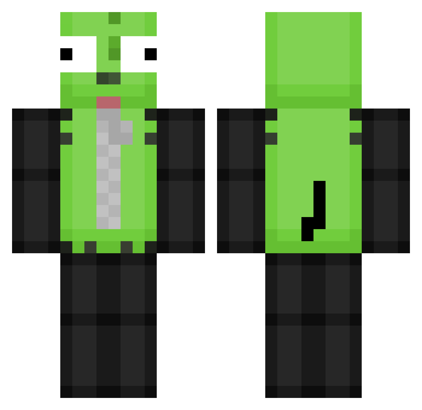 Sentynel5 Minecraft skin, front and back view