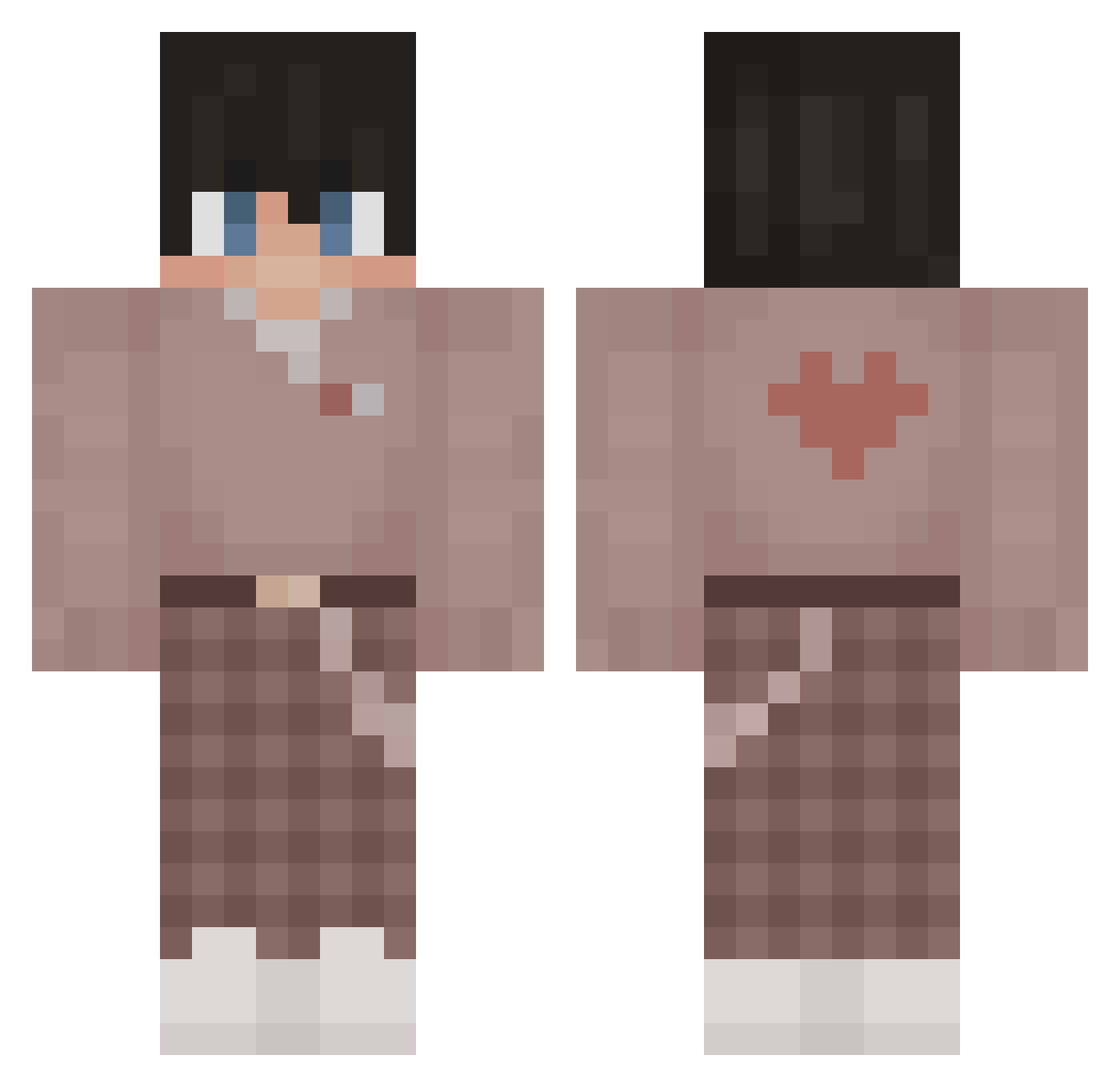 Shockerj321 Minecraft skin, front and back view
