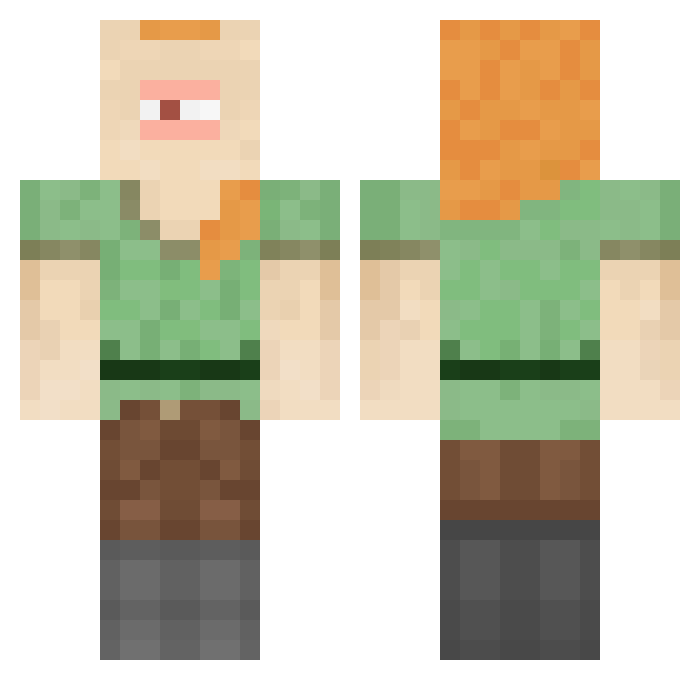 AnkeMerkel Minecraft skin, front and back view